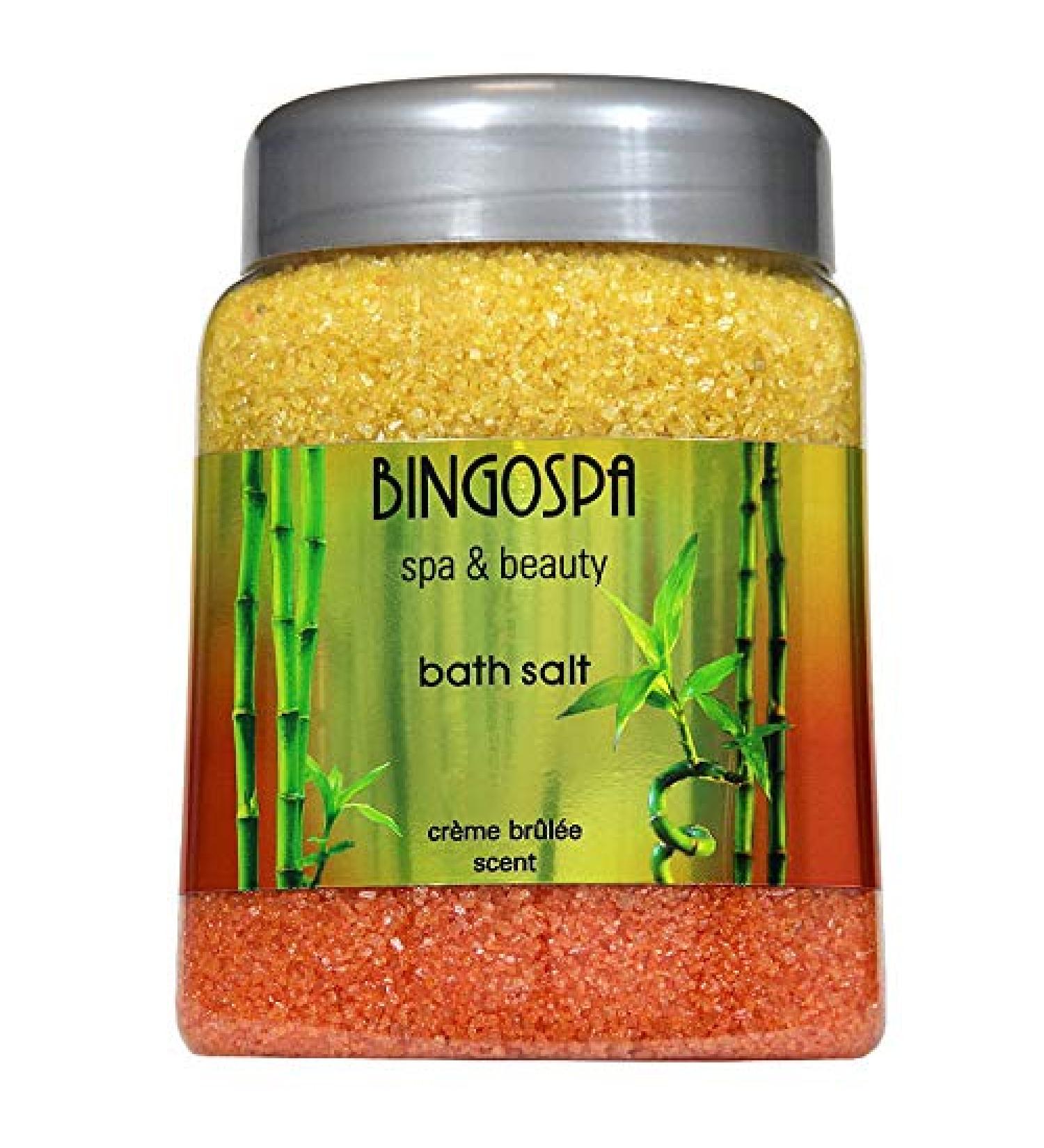 Bath salt with the scent of cr me br l e 850g BINGOSPA