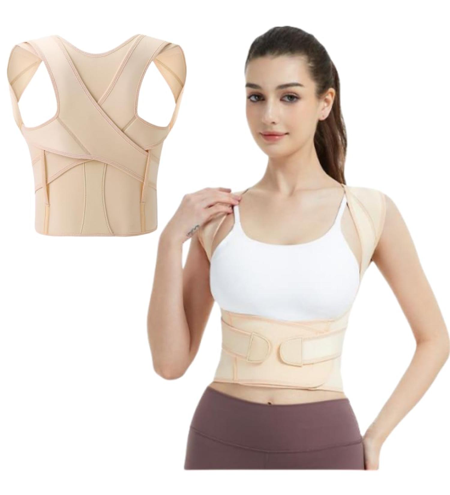 Posture Corrector Adjustable Posture Invisible Back Support Adjusts Spinal Posture Relieves Waist and Shoulder Pain XX-Large White - Buy Online on GoSupps.com