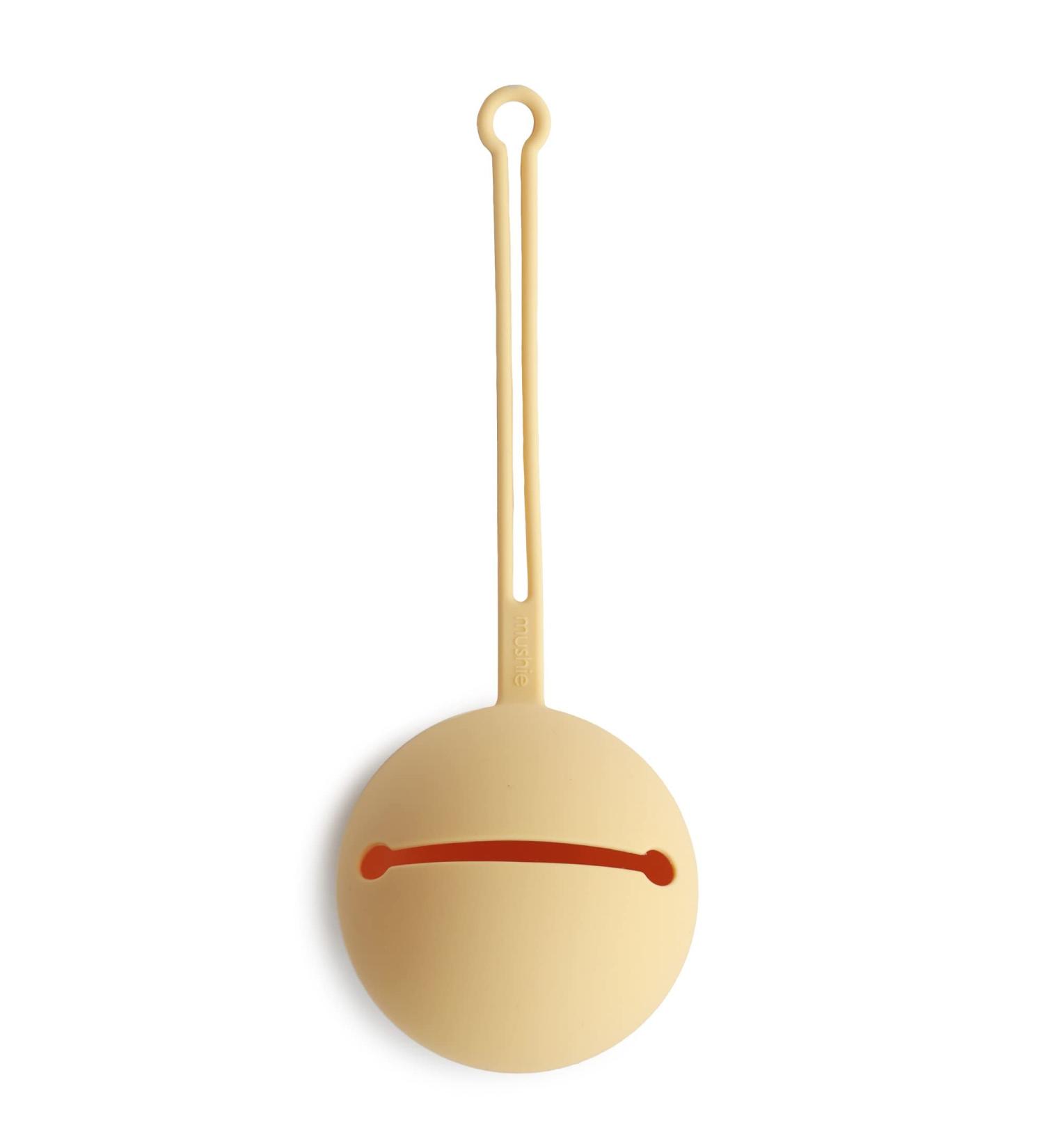 Mushie Silicone Pacifier Box | Safe Storage Holder Case for Babies & Toddlers | High-Quality Baby Accessories | Pale Daffodil - Buy Online on GoSupps.com