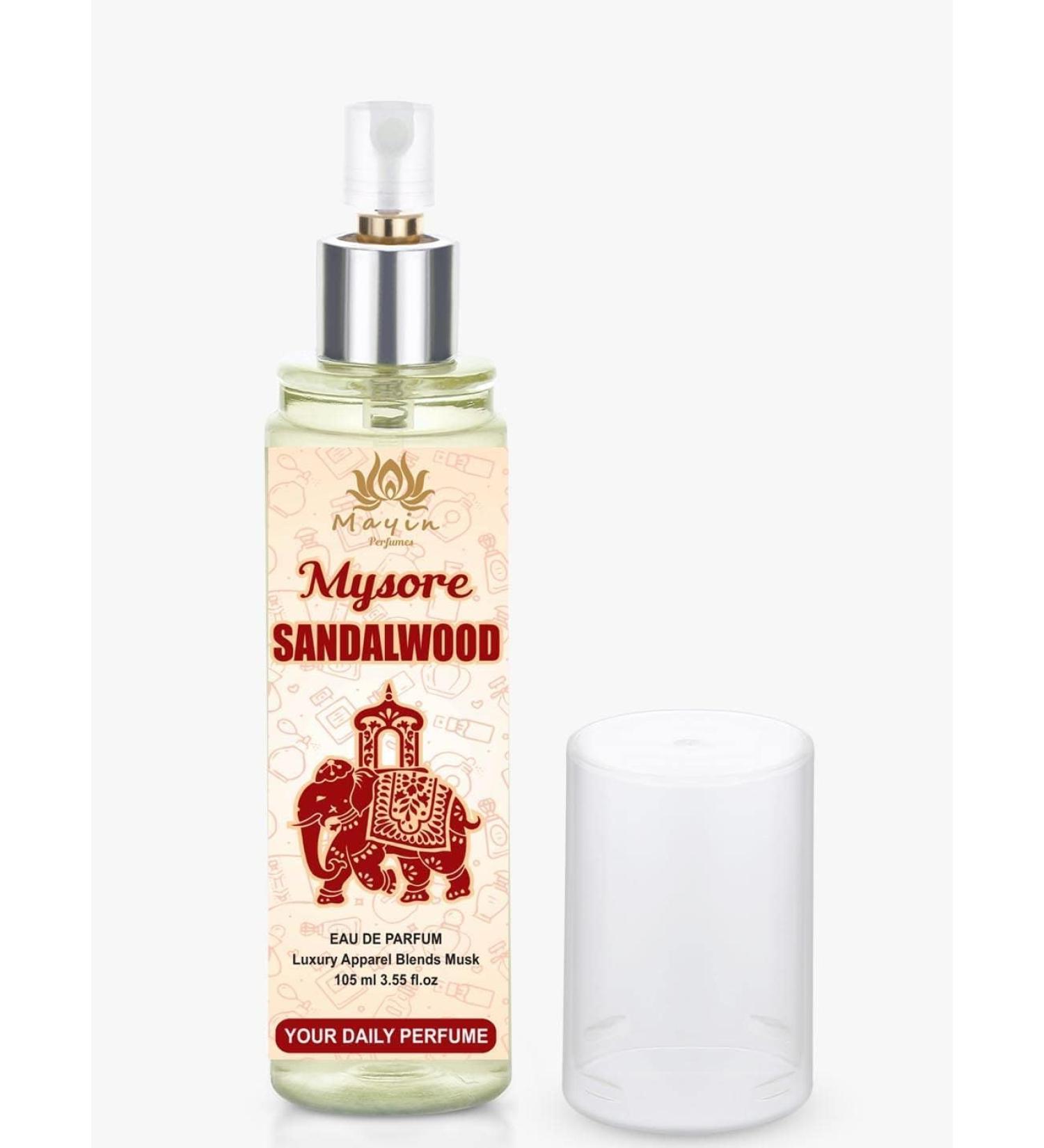 Mysore Sandalwood Spray Perfumed For Men And Women | Pocket Perfume | Eau De Parfum | Best Gifting Long Lasting Luxury Scent | Daily use fragrance| (105ml) Pack OF 1 - Buy Online on GoSupps.com