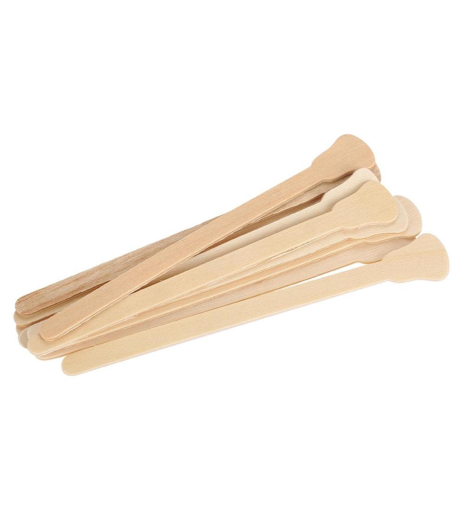 10pcs Wooden Wax Sticks - Disposable Spatula for Face Masks & Hair Removal Cream Applicator | International Shipping Available - Buy Online on GoSupps.com