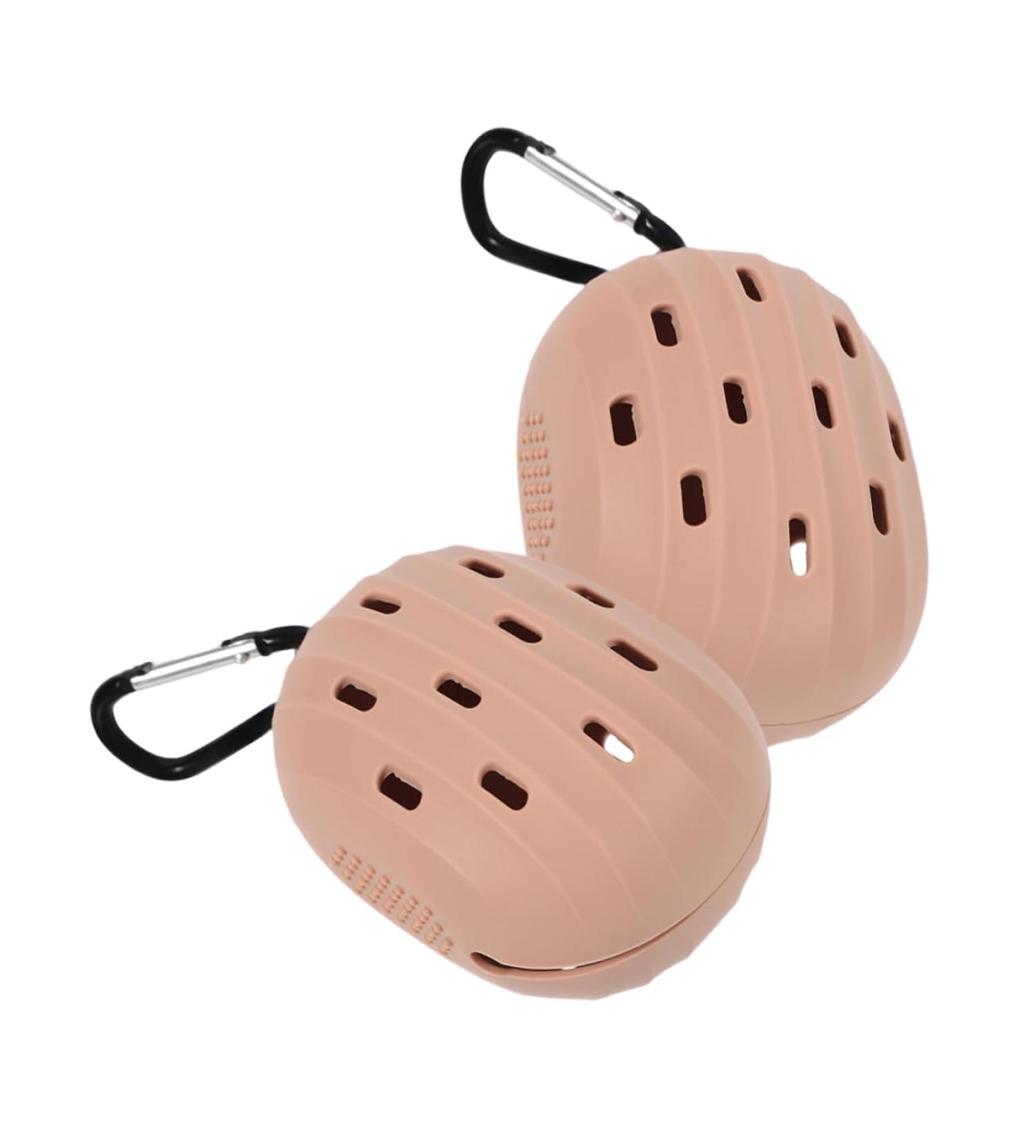 FRCOLOR 2pcs Beauty Egg Storage Set | Makeup Sponge Holder & Travel Case | Silicone Powder Puff Holder & Box - Breathable Design for Beauty Essentials - Buy Online on GoSupps.com