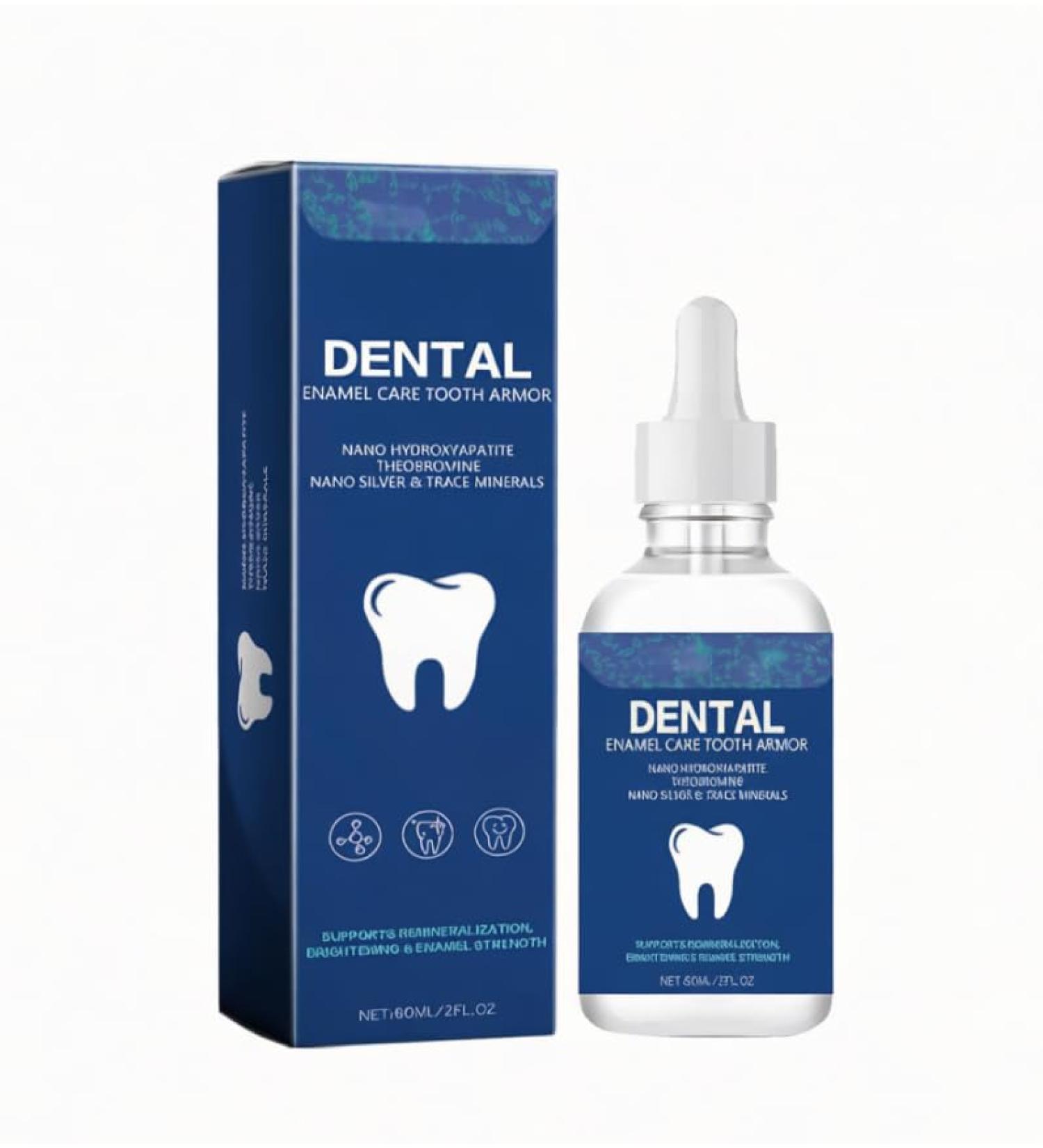 Healing Tooth Armor Transparent Enamel Strengthening Formula Drops with Hydroxyapatite Daily Oral Care Solution for Cavity Defense and Gum Health