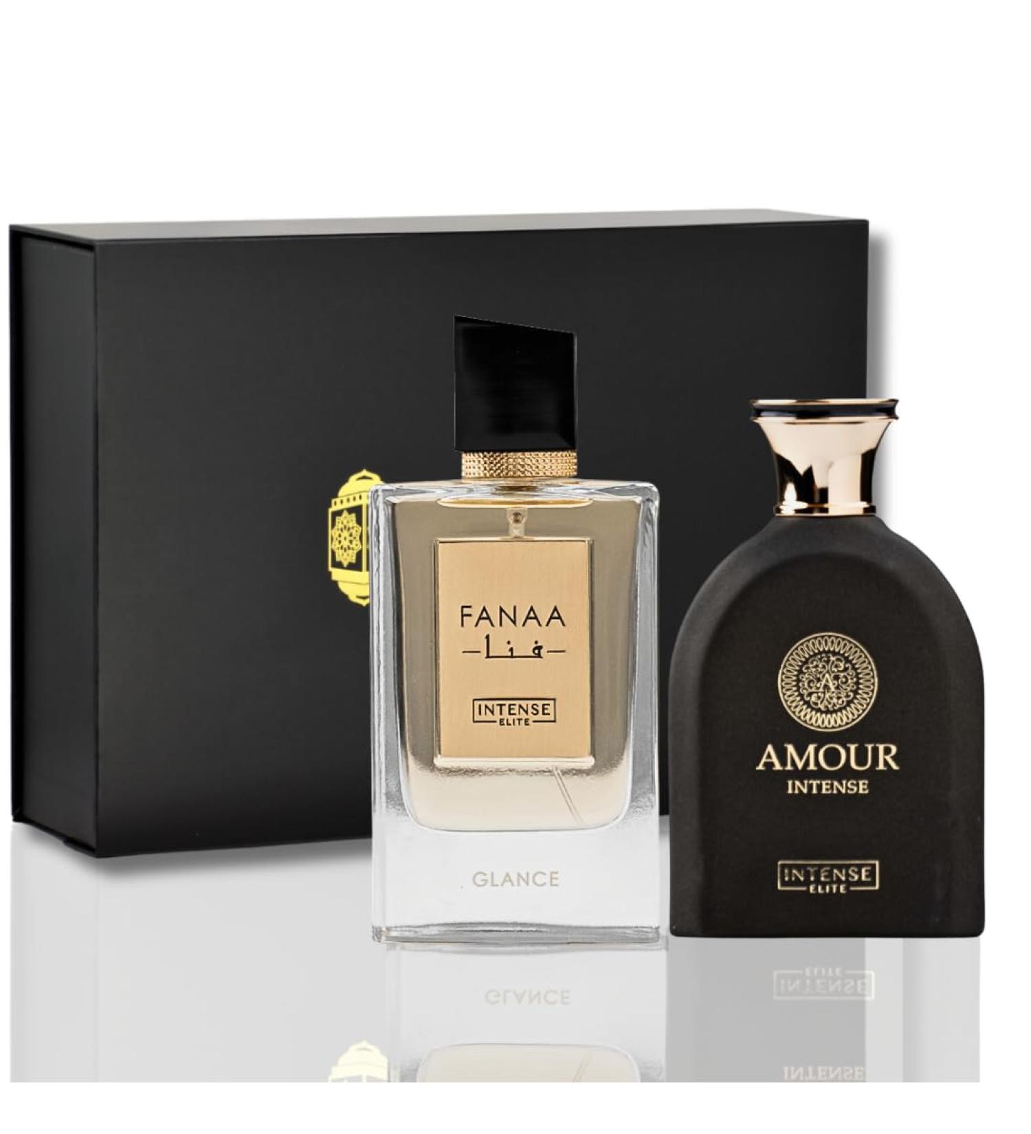 Arabian Perfumes for Women & Men Fanaa Glance And Amour Intense (Pack of 2) Eau de Parfum 100ML (3.4 OZ) Long-Lasting Perfume For Men & Women Valentine s Day Gifts With Magnetic Box Xtra Value Pack - Buy Online on GoSupps.com