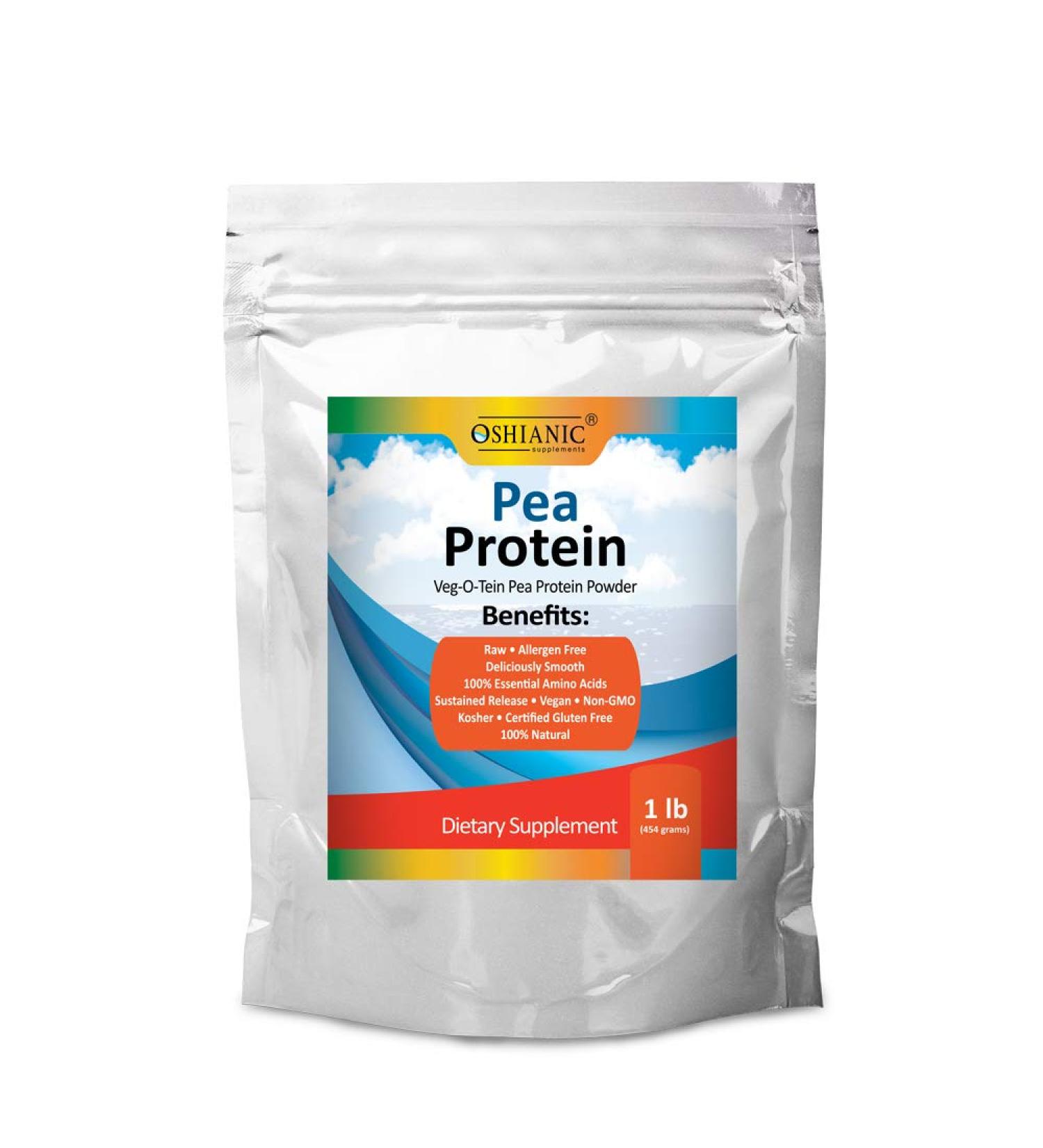 Oshianic Pea Protein 1lbs | Kosher| Vegan| Easily digestible| Vegetarian Protein Source - Buy Online on GoSupps.com