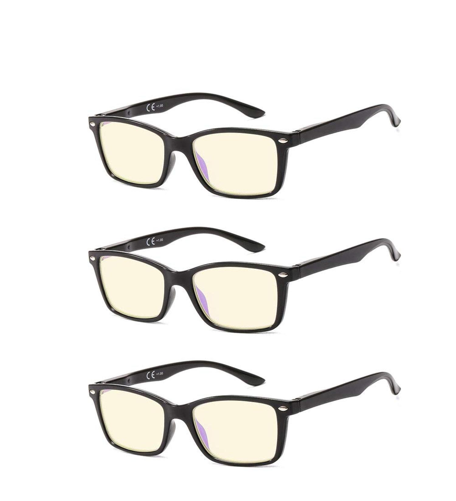 Suertree 90% Anti Blue Light Reading Glasses - 3 Pack Visual Aid Optics for Men & Women | BM151T 2.5x Diopter - Buy Online on GoSupps.com