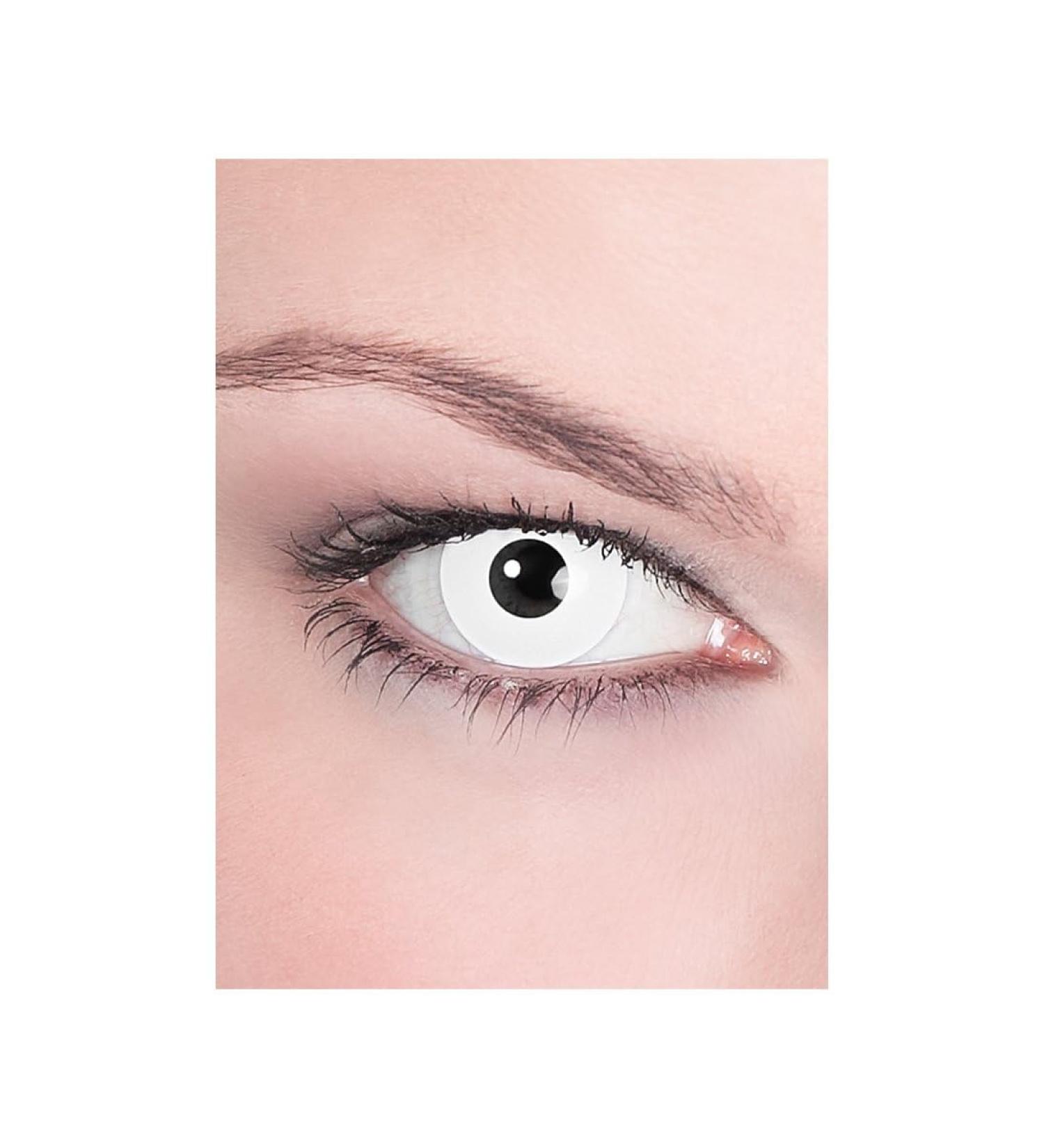 Buy Prescription White Motif Annual Contact Lenses - Ideal for Halloween Carnival & Theme Parties - -2.0 Dioptria - Buy Online on GoSupps.com