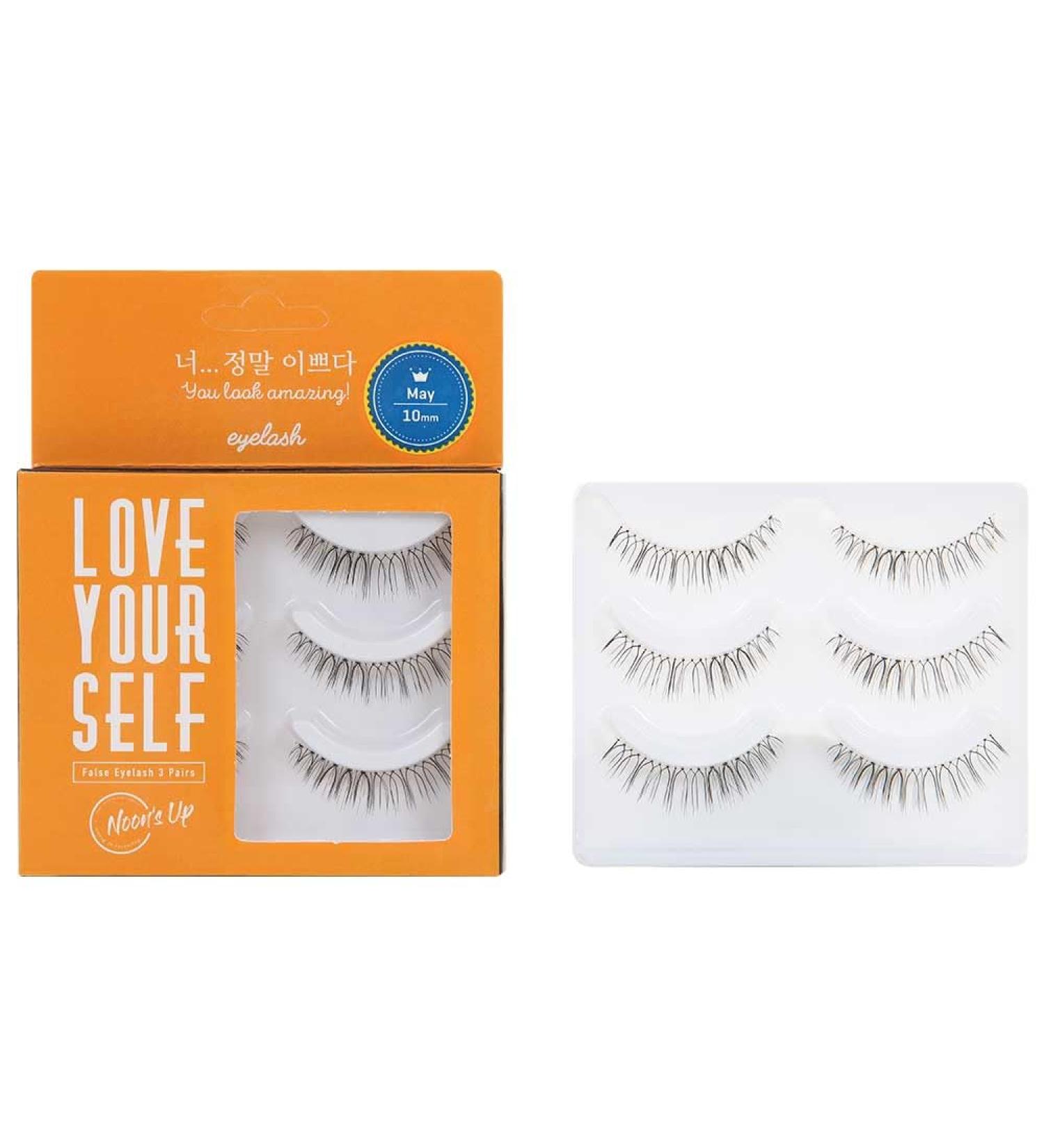  NOON S UP LOVE YOURSELF False Eyelash 3 Pairs Glue is not included!! Eyelash Fake Eyelash Eye Lashes Eyebrow growth Dramatic Lashes Lashes with Glue (MAY) - Buy Online on GoSupps.com
