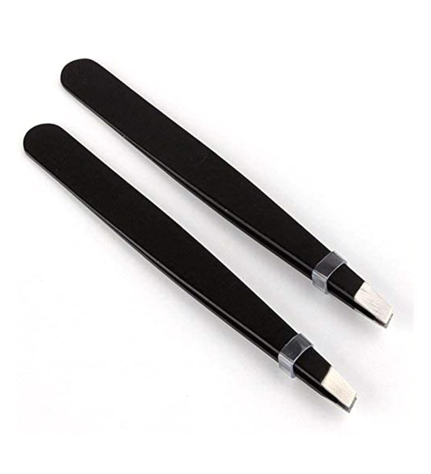 Stainless Steel Tweezers Precision Tweezers Eyebrow Scissors Diagonal Type 2 Pieces Set Useful and Deft - Buy Online on GoSupps.com