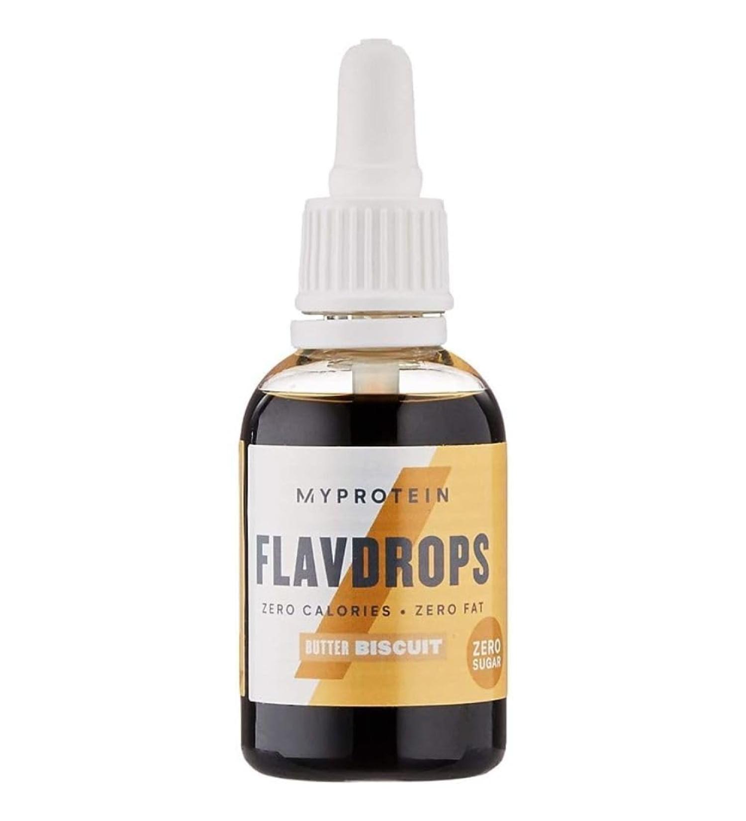 Myprotein FlavDrops Protein Whey Butter Biscuit 50ml 1g - Buy Online on GoSupps.com