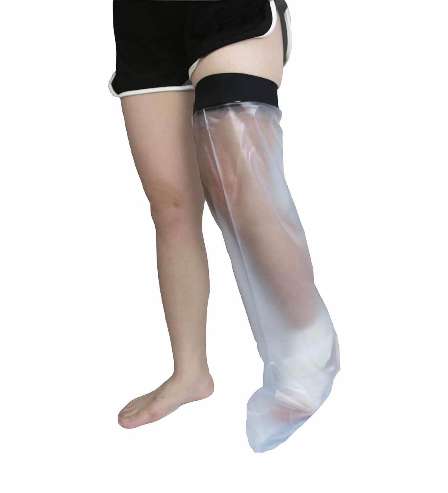 QMINKUN Waterproof Leg Cast Cover for Shower Bath-Reusable Full Leg Waterproof Protector Keep Cast and Bandage Dry-Adult Full leg-78cm - Buy Online on GoSupps.com