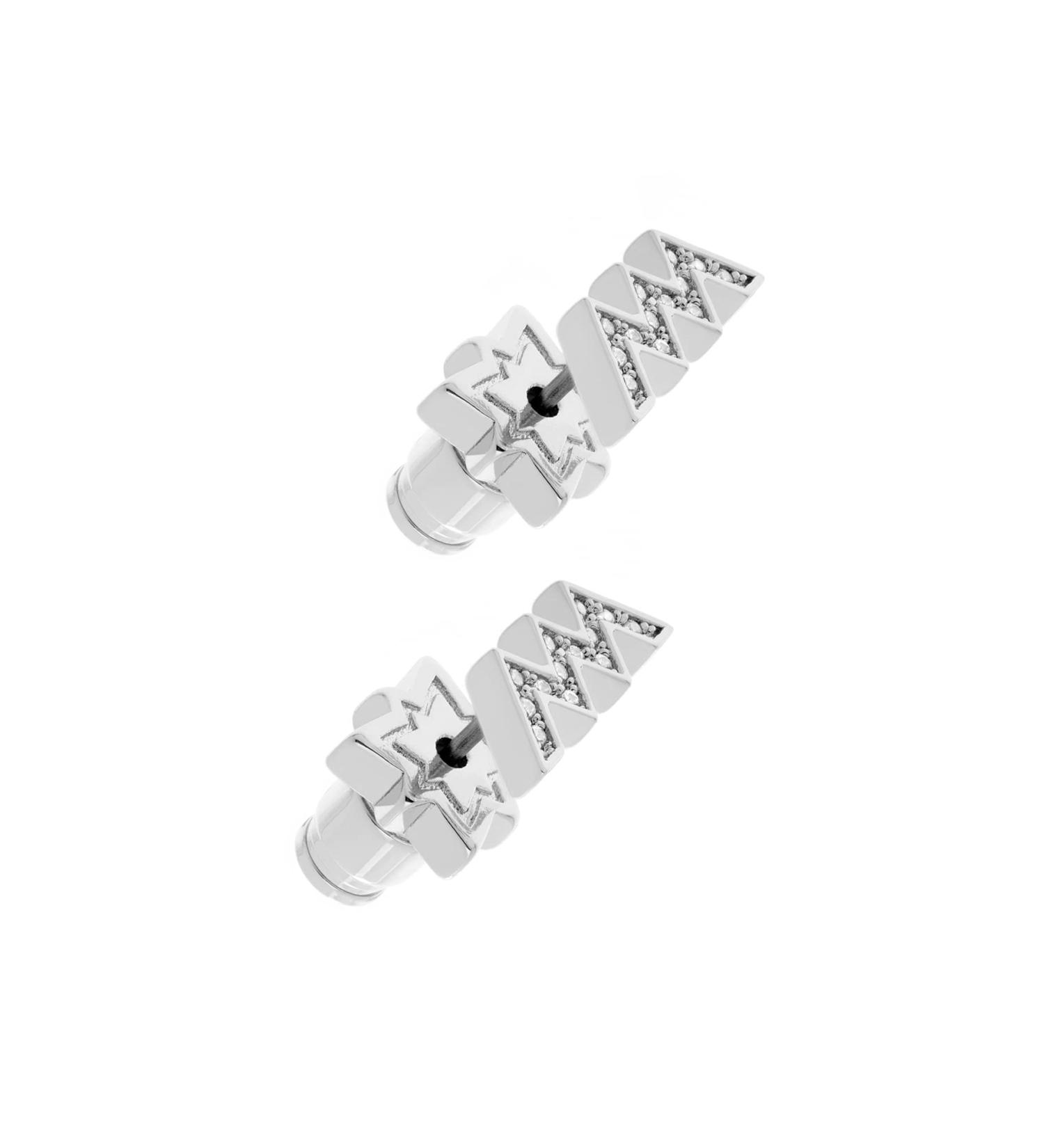 All We Are AWA Logo Pav Stud Earring (Silver Tone/Crystal) - Buy Online on GoSupps.com