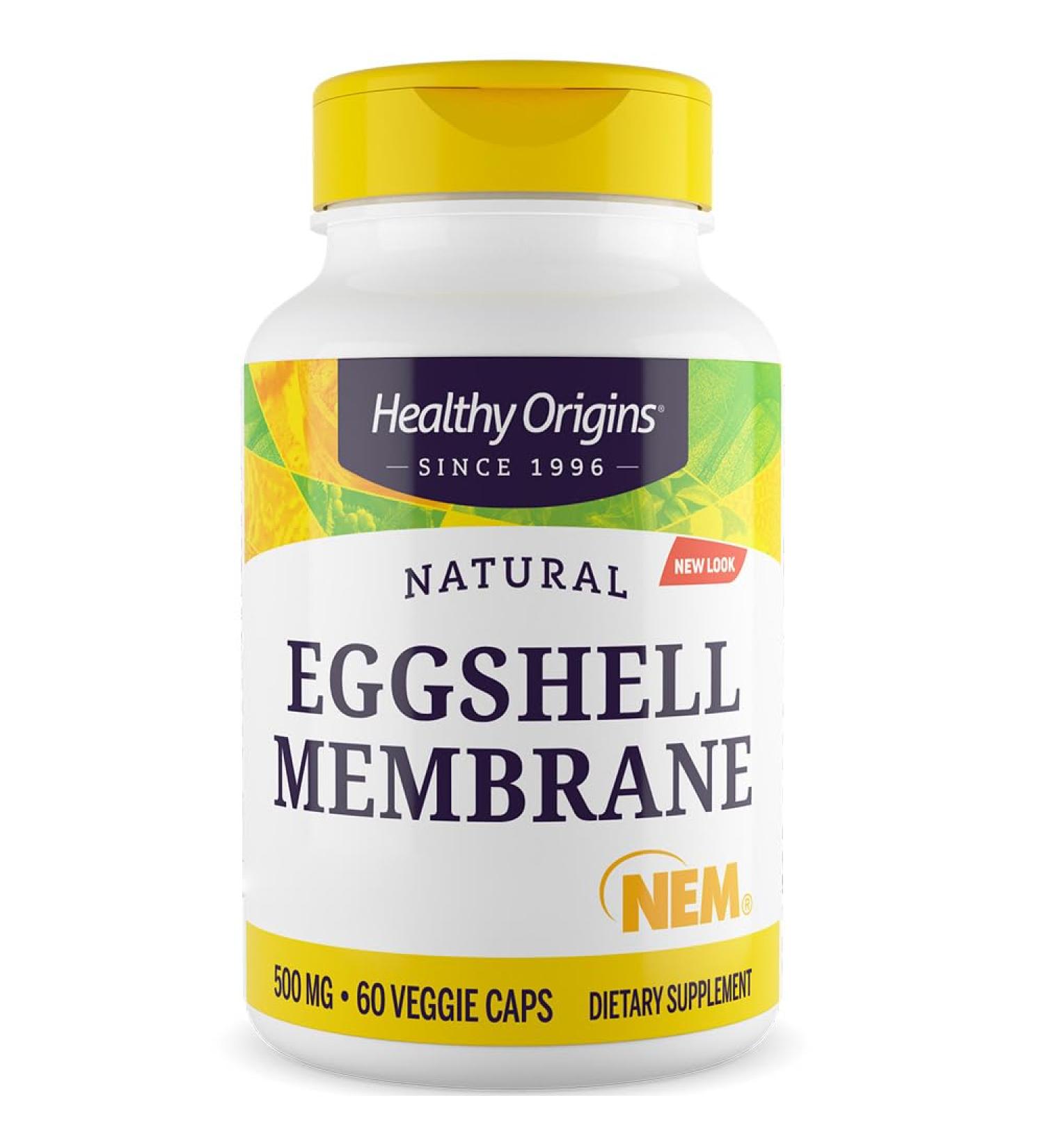 Healthy Origins Natural Eggshell Membrane 500mg 60 Capsules Gluten Free Soy Free Non-GMO - Buy Online on GoSupps.com