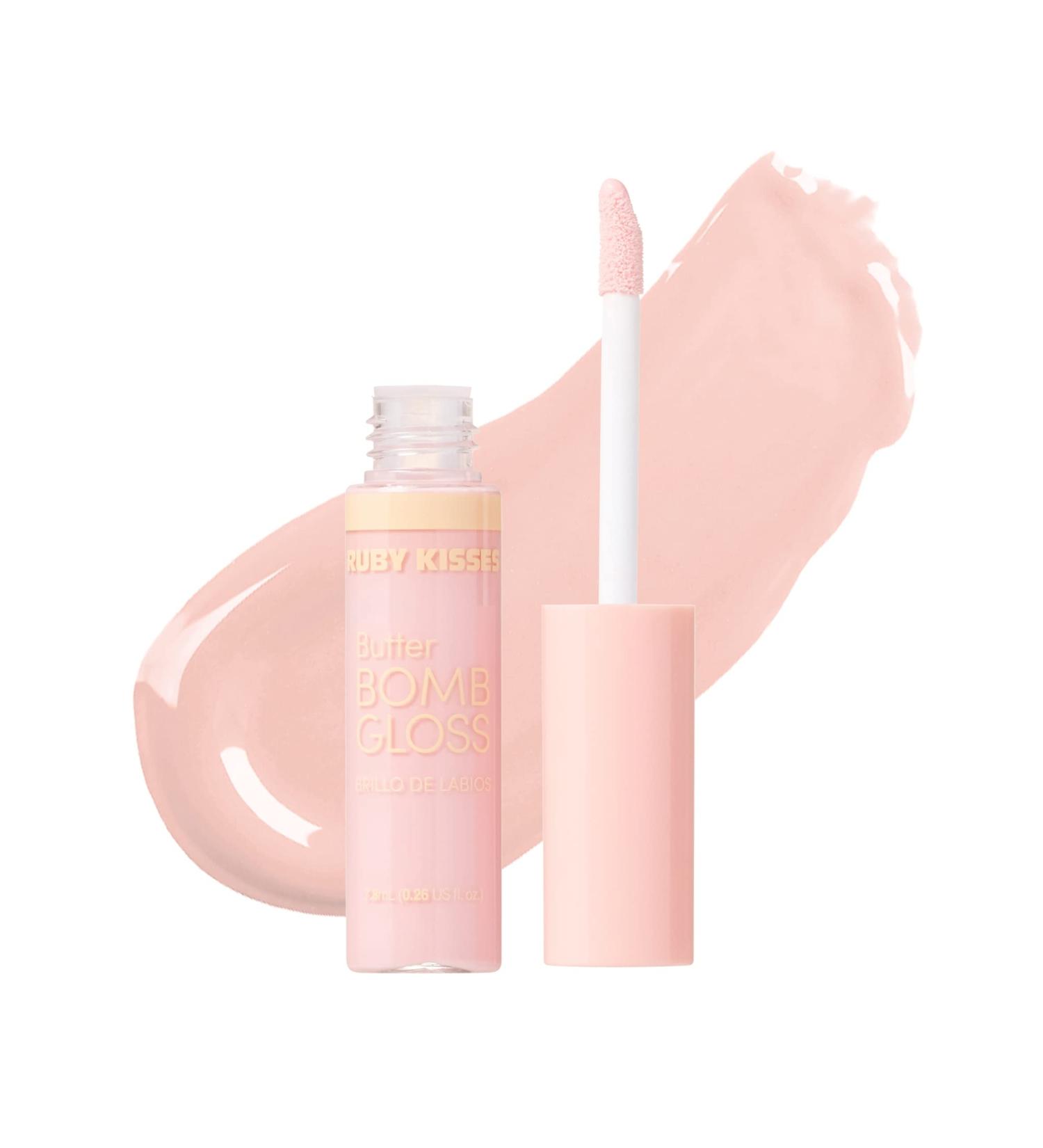 Ruby Kisses Butter Bomb Gloss - Like A Virgin | Natural Nude Lip Gloss with Vitamin E | Non-Sticky Lip Makeup - 7.8mL - Buy Online on GoSupps.com