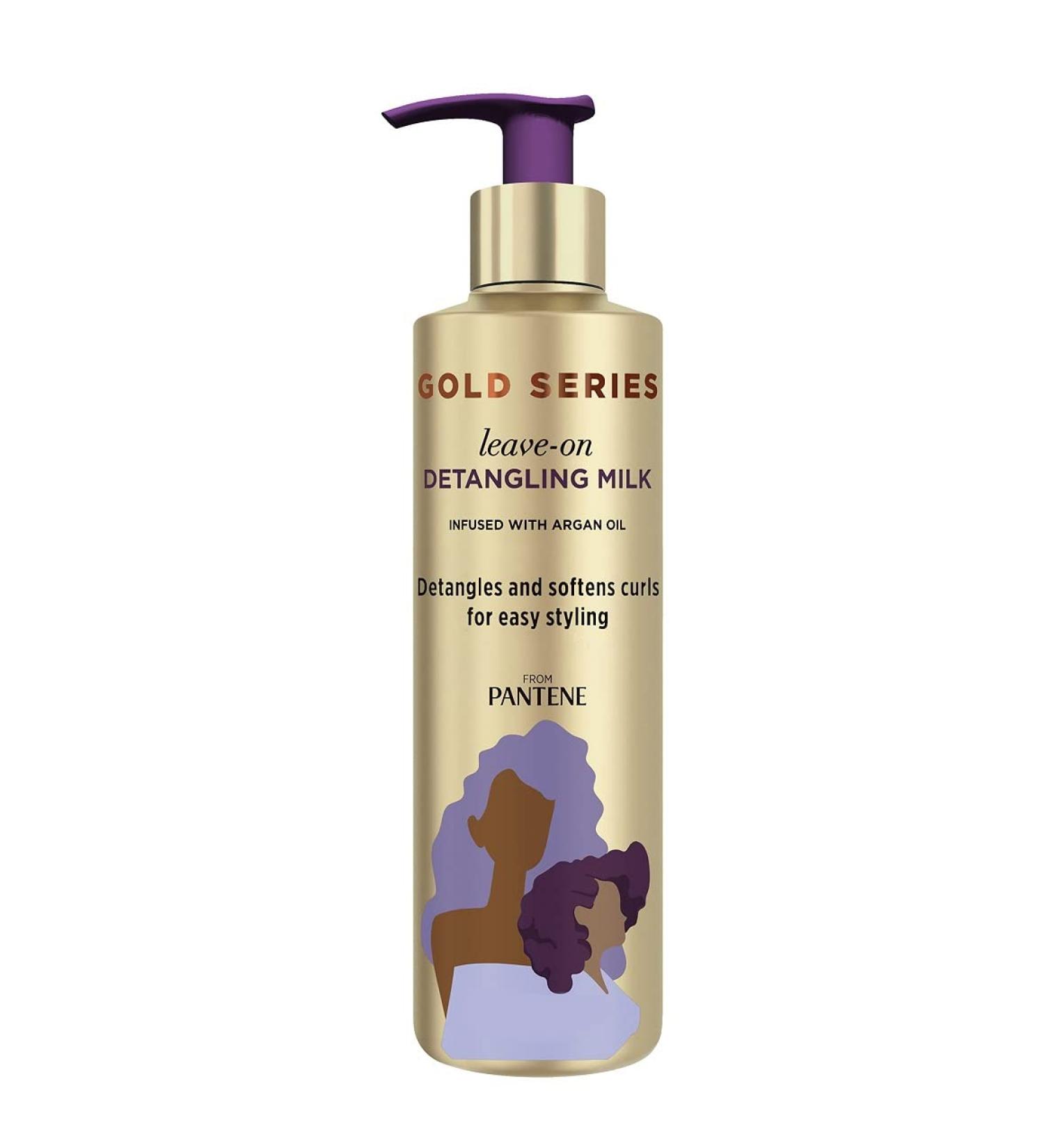 Pantene Gold Series Detangling Milk 7.6 Fl Oz - Argan Oil Leave-On Hair Detangler for Curly and Natural Textured Hair - Buy Online on GoSupps.com