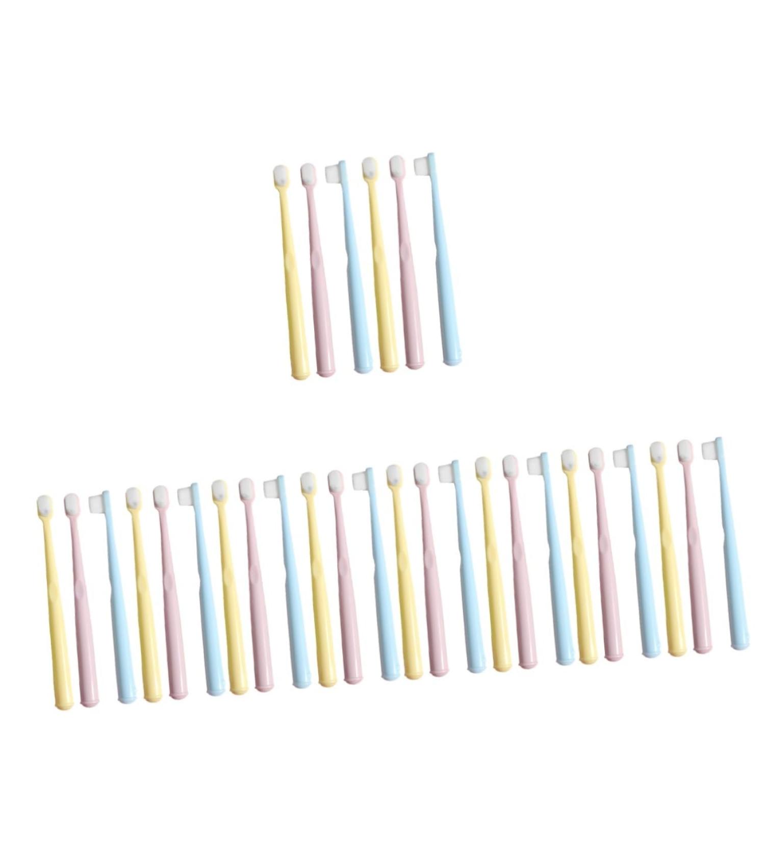 Ultechnov 30 STK Children's & Adult Manual Travel Toothbrush Set - Wear-Resistant Daily Use 5 Colors Perfect for Home & Travel - Buy Online on GoSupps.com