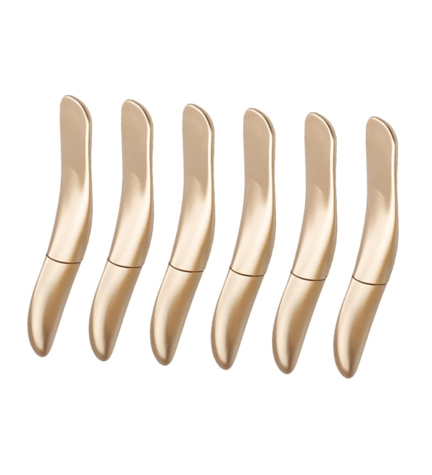 Mikinona 6pcs Eyeliner Empty Tube Refillable Eyelash Tube Golden Mascara Tube Lash Lengthening Mascara Abs - Buy Online on GoSupps.com
