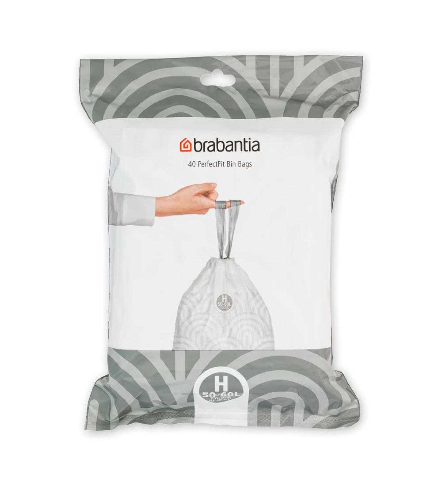 Brabantia 138744 Garbage Bags - White Code H (40 Pieces) | International Shipping Available - Buy Online on GoSupps.com
