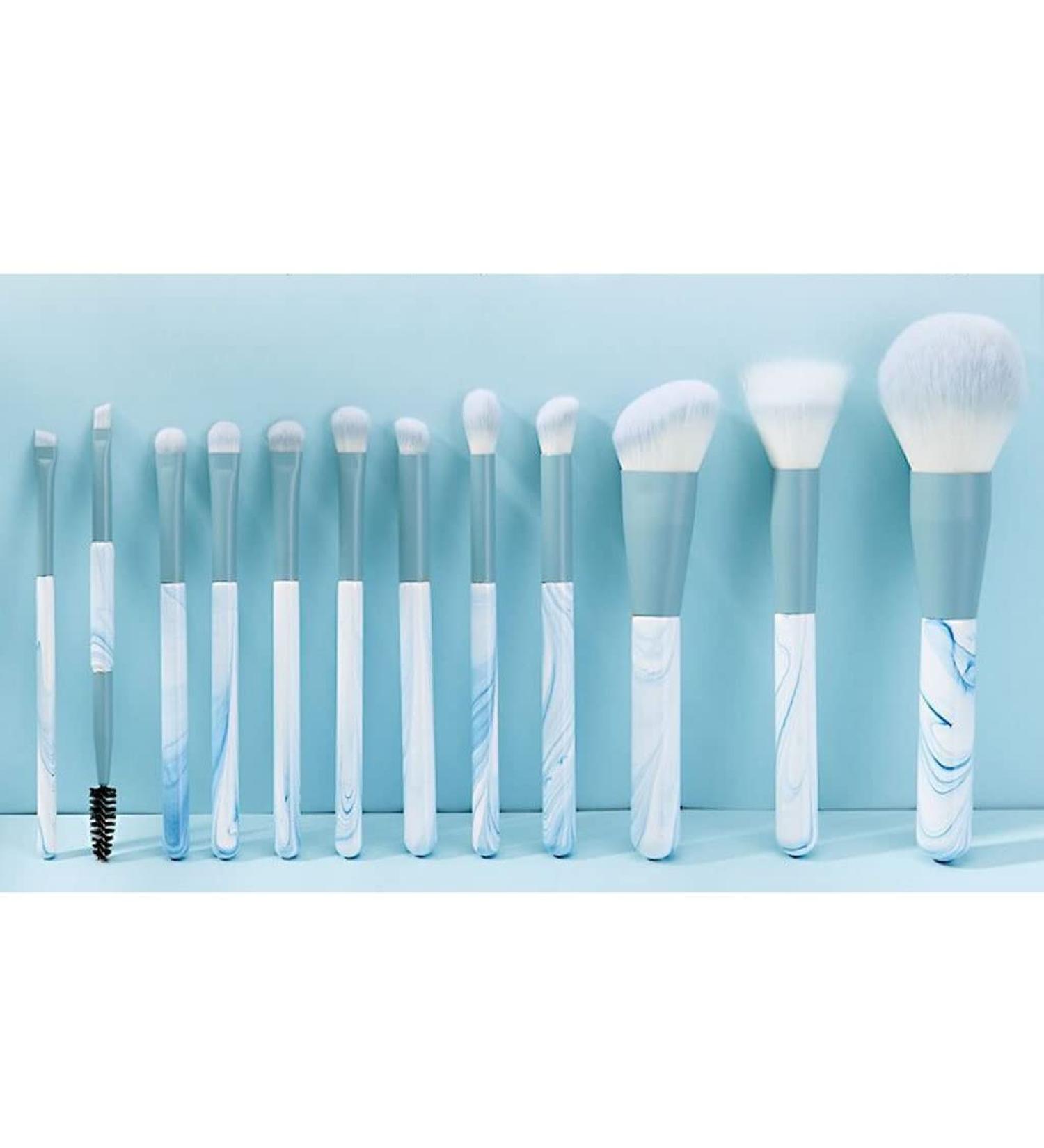 12-Piece Makeup Brush Set - Complete Loose Powder & Eyeshadow Tools for Flawless Beauty - Buy Online on GoSupps.com