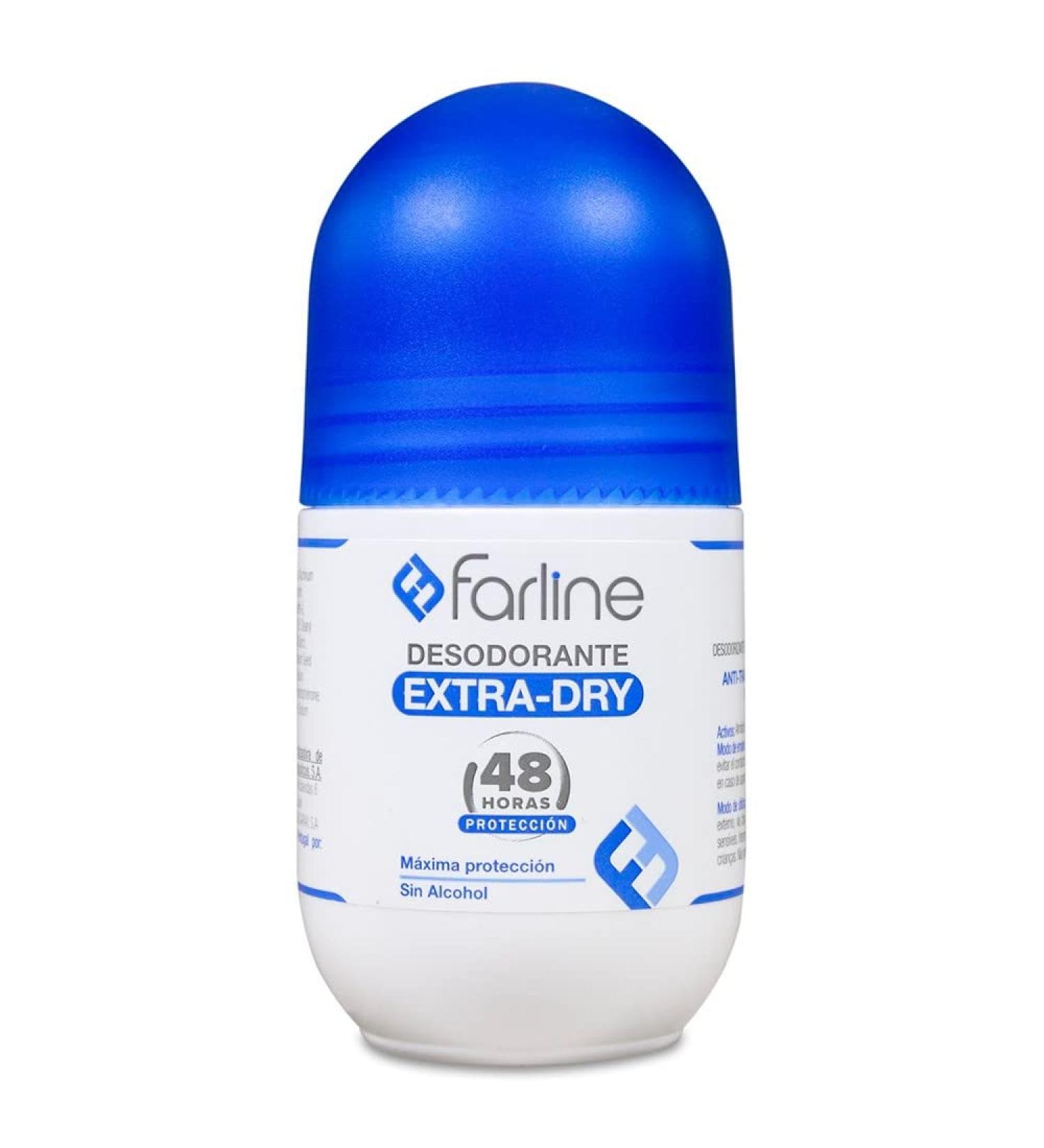 Farline Farline Extra-Dry Roll On Deodorant Protection Effect 48 Hours 50 ml Alcohol Free