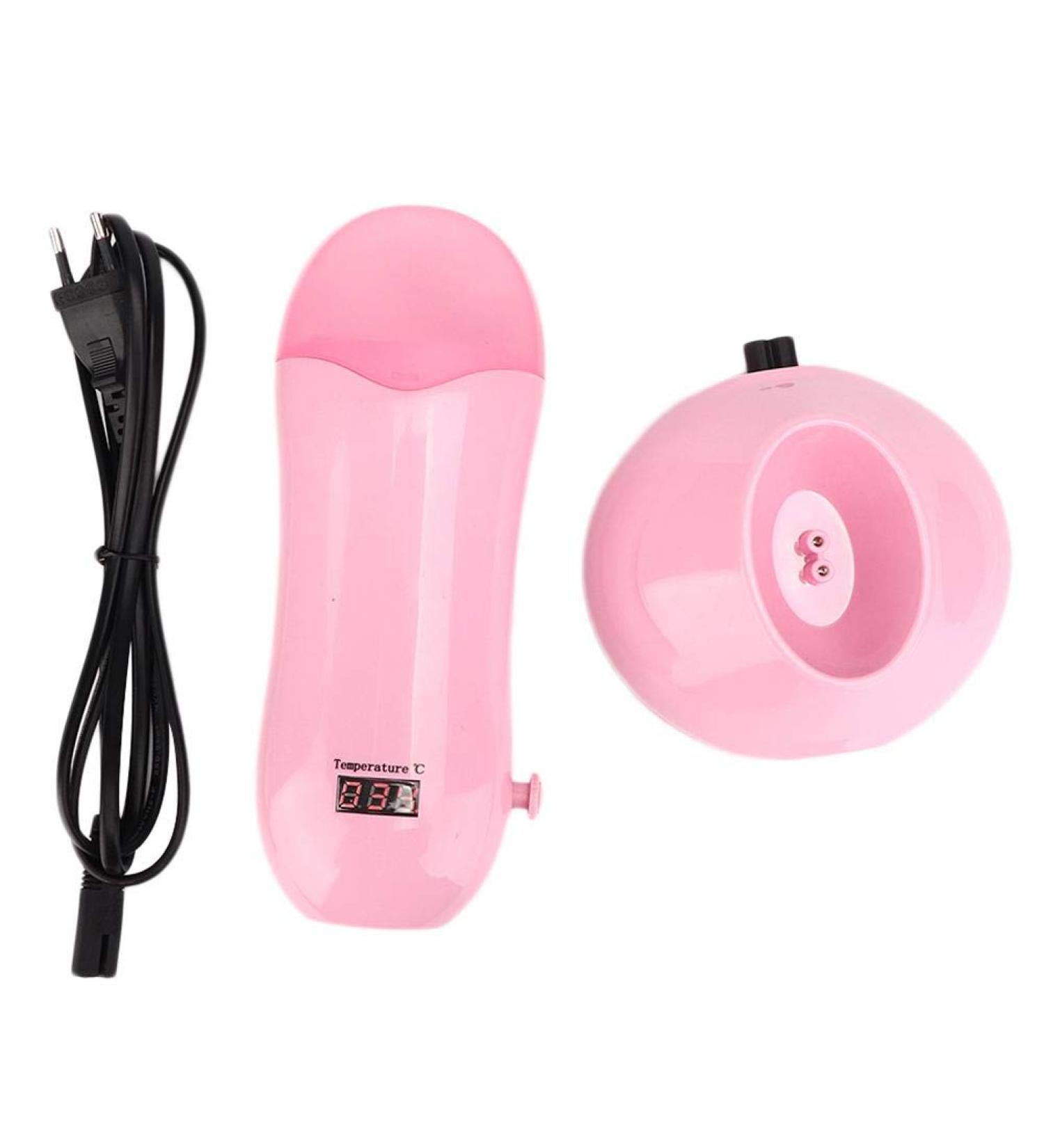 Depilatory Wax Heater & Roller - Adjustable Temperature Wax Hair Removal Instrument (Pink EU) | Smooth Skin Solutions - Buy Online on GoSupps.com