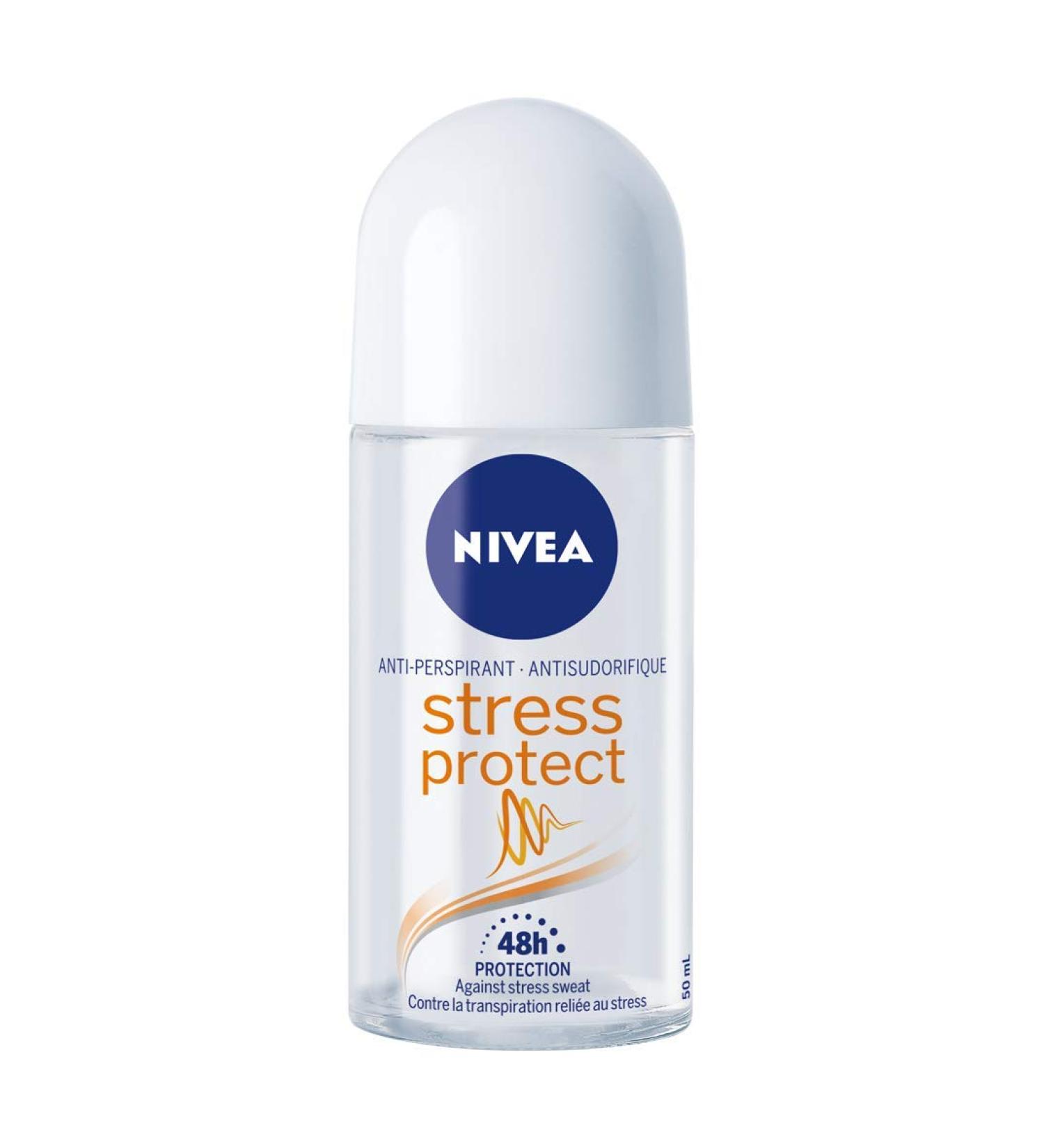 NIVEA Stress Protect Zinc Complex Deodorant Roll-on 50ml - 1.69oz Pack of 1, Stress Protect Formula - Buy Online on GoSupps.com