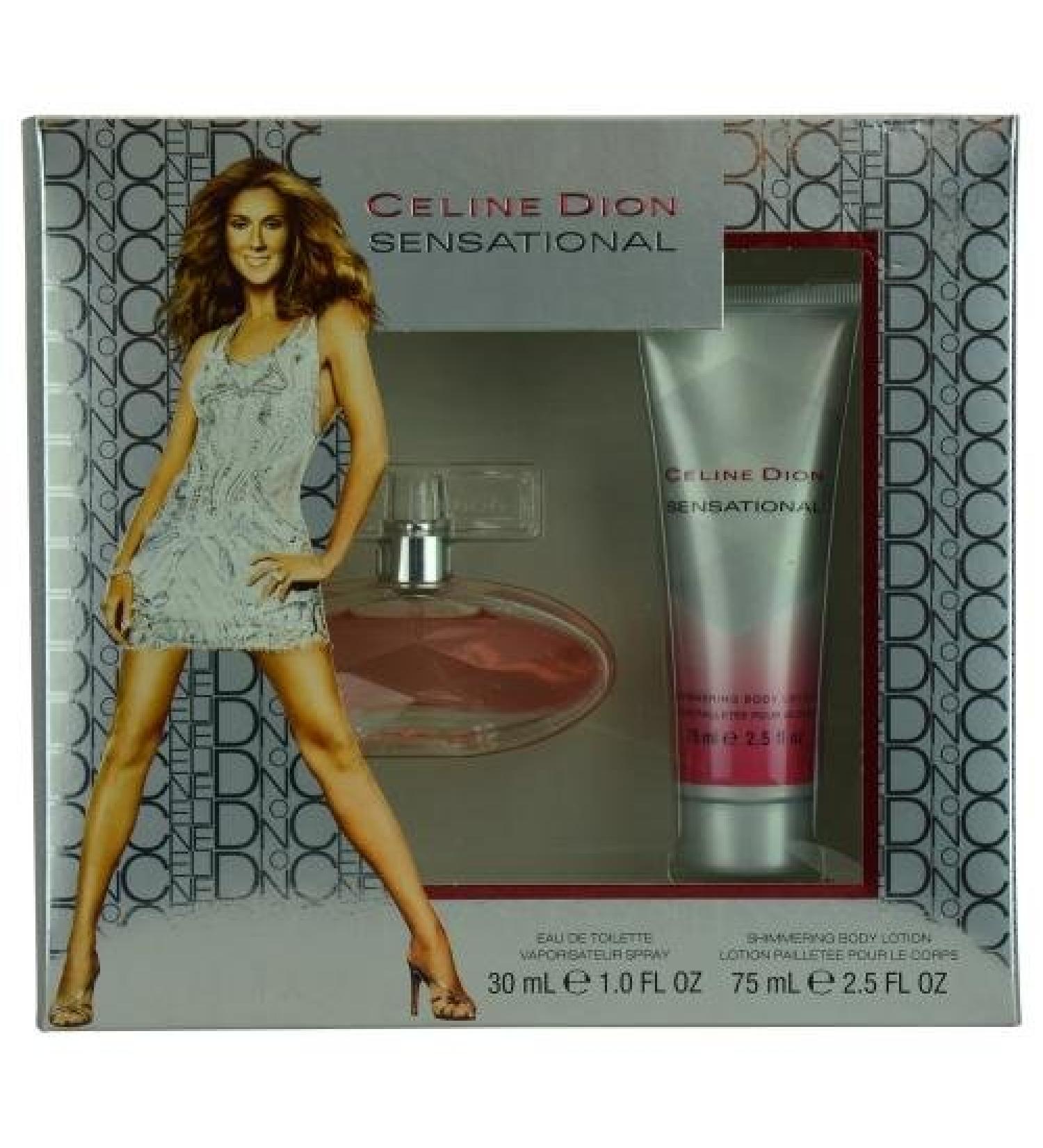 CELINE DION SENSATIONAL by Celine Dion Gift Set for WOMEN: EDT SPRAY 1 OZ & SHIMMER BODY LOTION 2.5 OZ