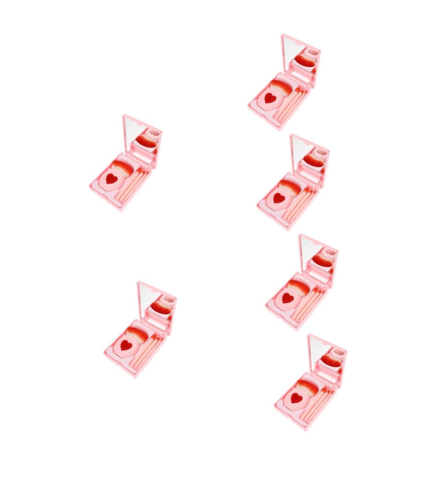 Angoily 6 Boxes Makeup Brush Set Synthetic Foundation Makeup Brush Mini Containers Cosmetic Accessories Blush for Cheeks Portable Makeup Brush Eye Shadow Brush Pu Powder Brush Woman - Buy Online on GoSupps.com