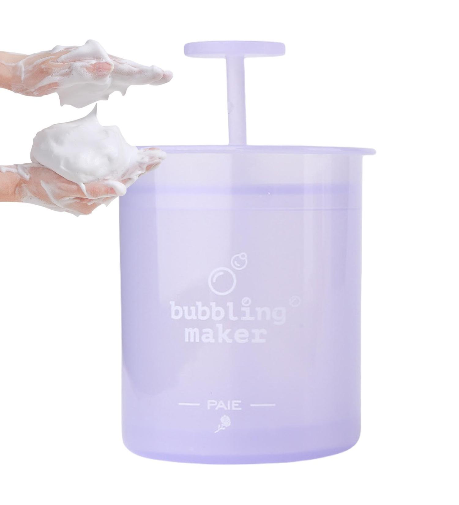 Foam Maker Face Cleanser Foaming Bottle Bubble Foamer | Ergonomic Pump Skincare Facial Cleansing Tool Cleansing Foaming Maker for Women Girls Purple - Buy Online on GoSupps.com