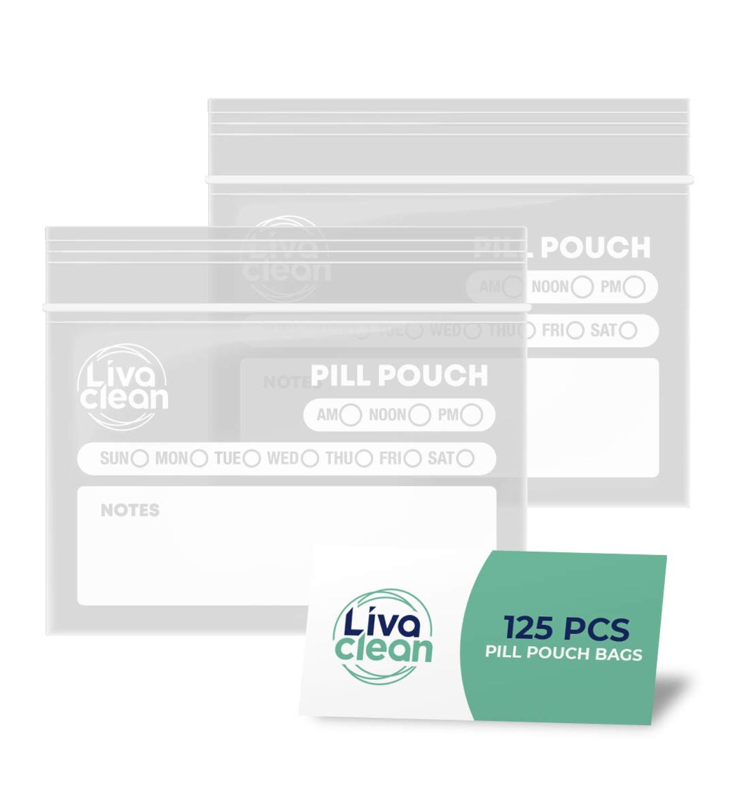 125 Pack Pill Pouches for Medicine Travel - Upgraded Thickness Pill Bags for Daily Medication Organizer - Small Pills 3x2.8 Inch - Buy Online on GoSupps.com