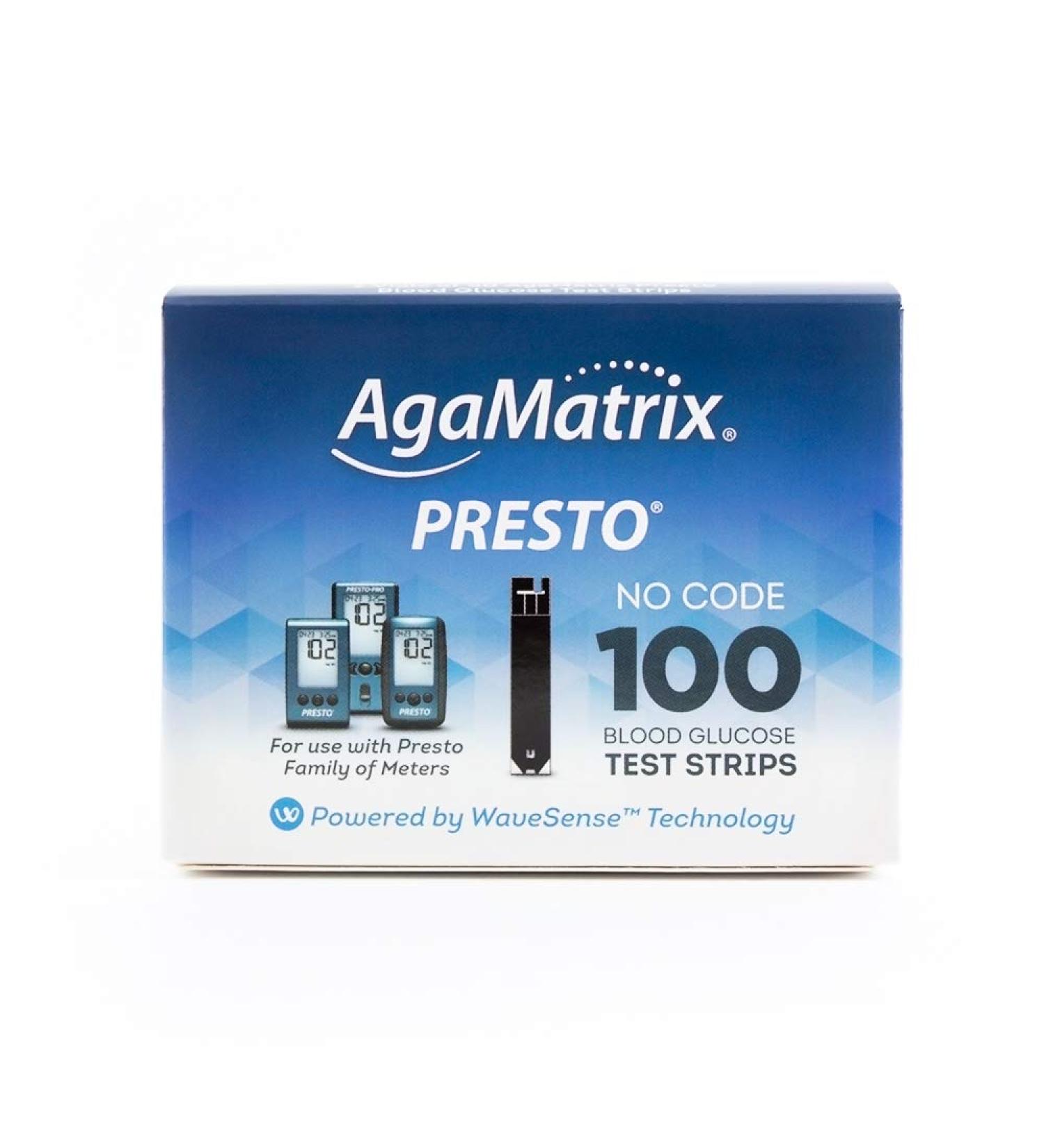 AgaMatrix Presto Test Strips - 100 Count Box - Buy Online on GoSupps.com