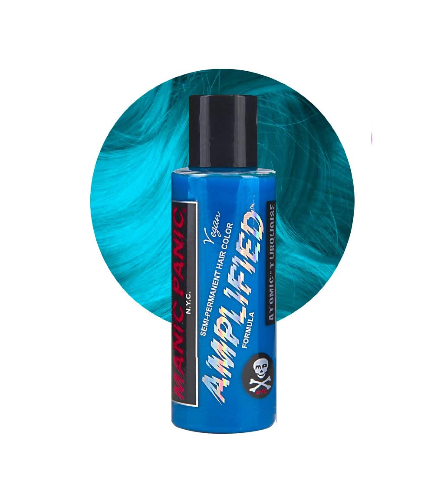 Manic Panic Atomic Turquoise Amplified Creme Vegan Cruelty Free Semi Permanent Hair Dye 118ml 118 ml (Pack of 1) Atomic Turquoise