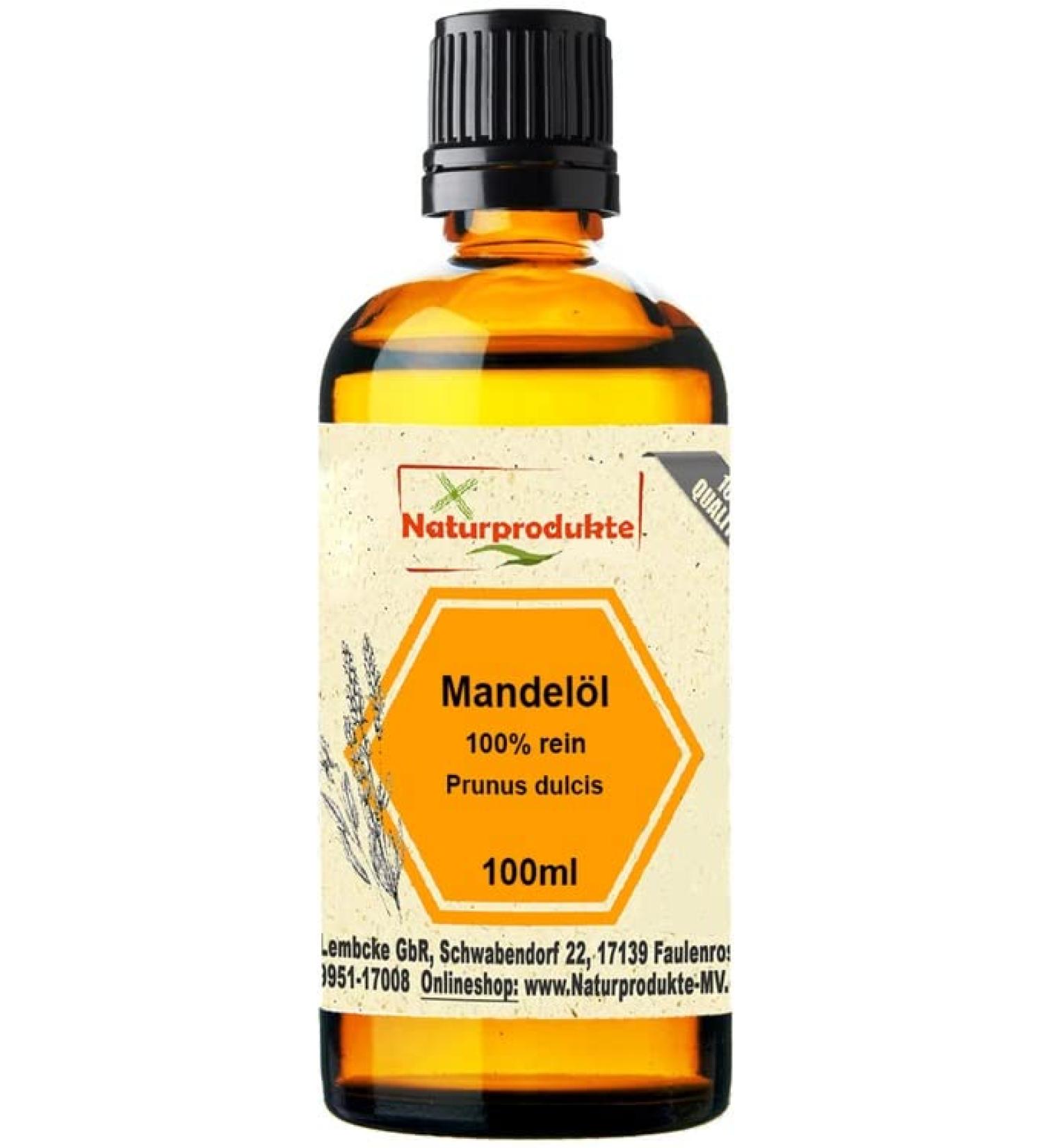 Almond oil sweet 100ml Almond oil 100% pure for cosmetics skin care