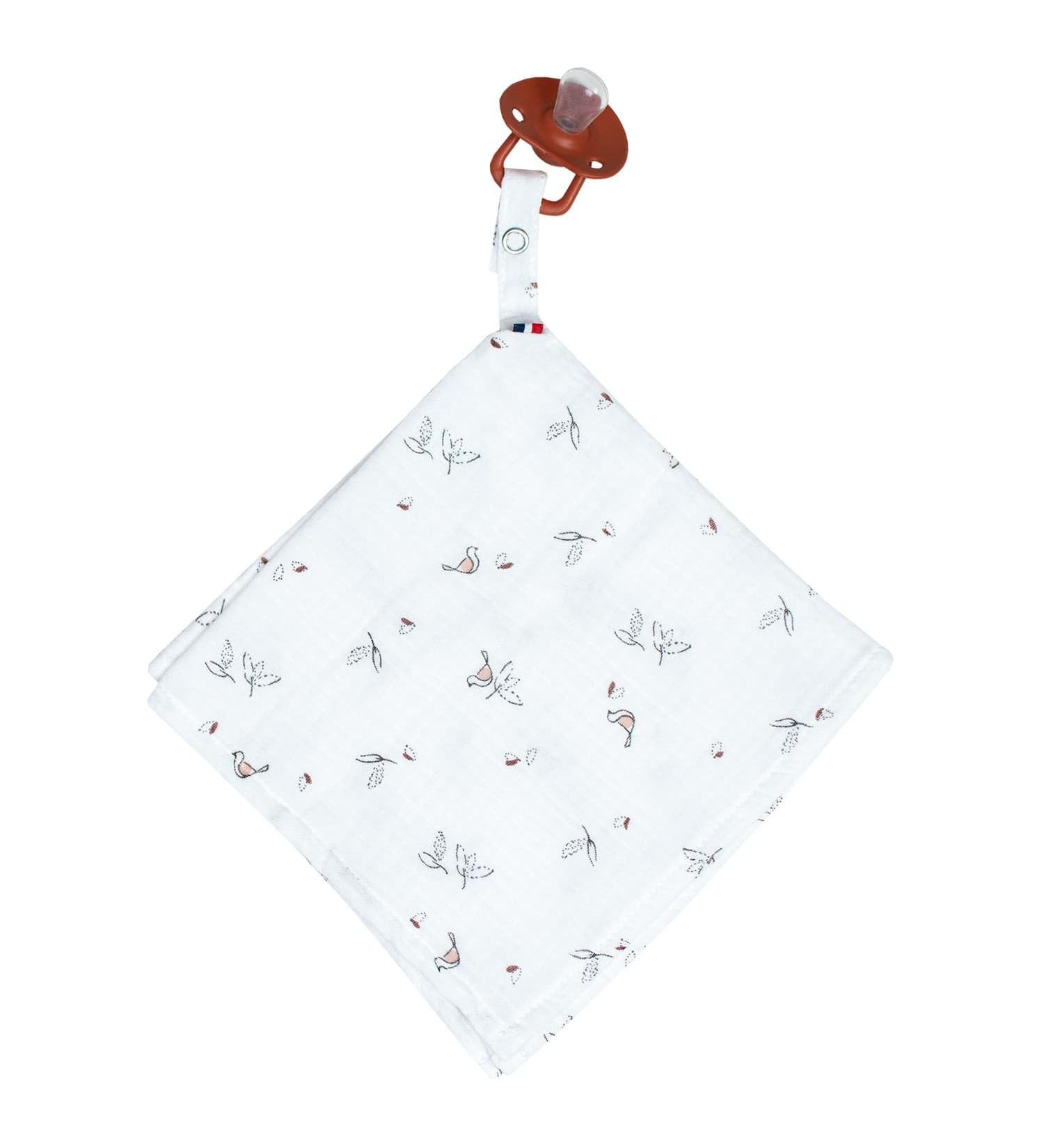 Sevira Kids Comforter with Pacifier Attachment | Cotton Gauze Melody | Made in France - Shop Now! - Buy Online on GoSupps.com
