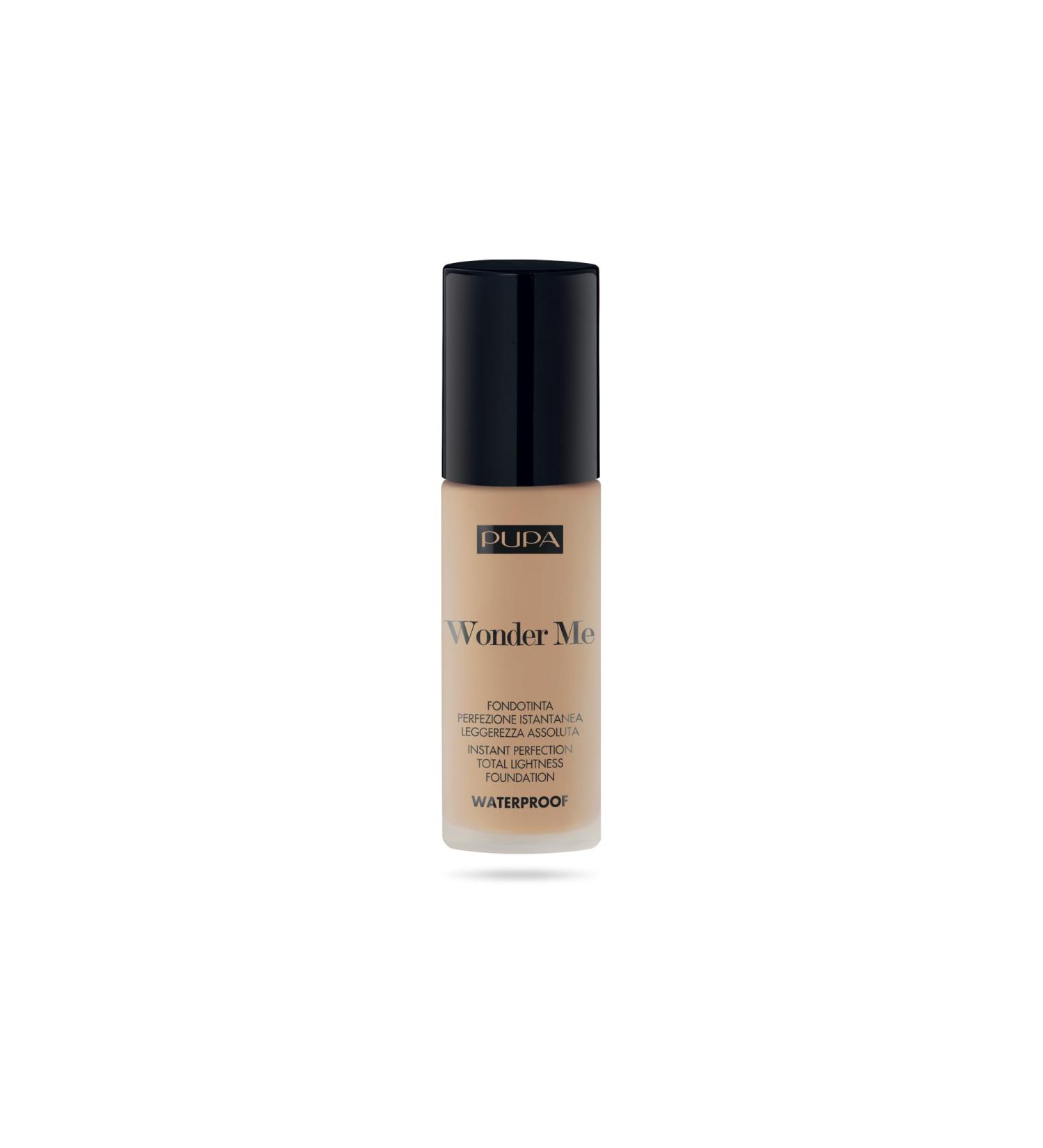 Pupa Foundation liquid waterresistant Wonder Me 050 Deep Sand Warm instant perfection and absolute lightness longlasting water and moisture resistant 30 ml - Buy Online on GoSupps.com
