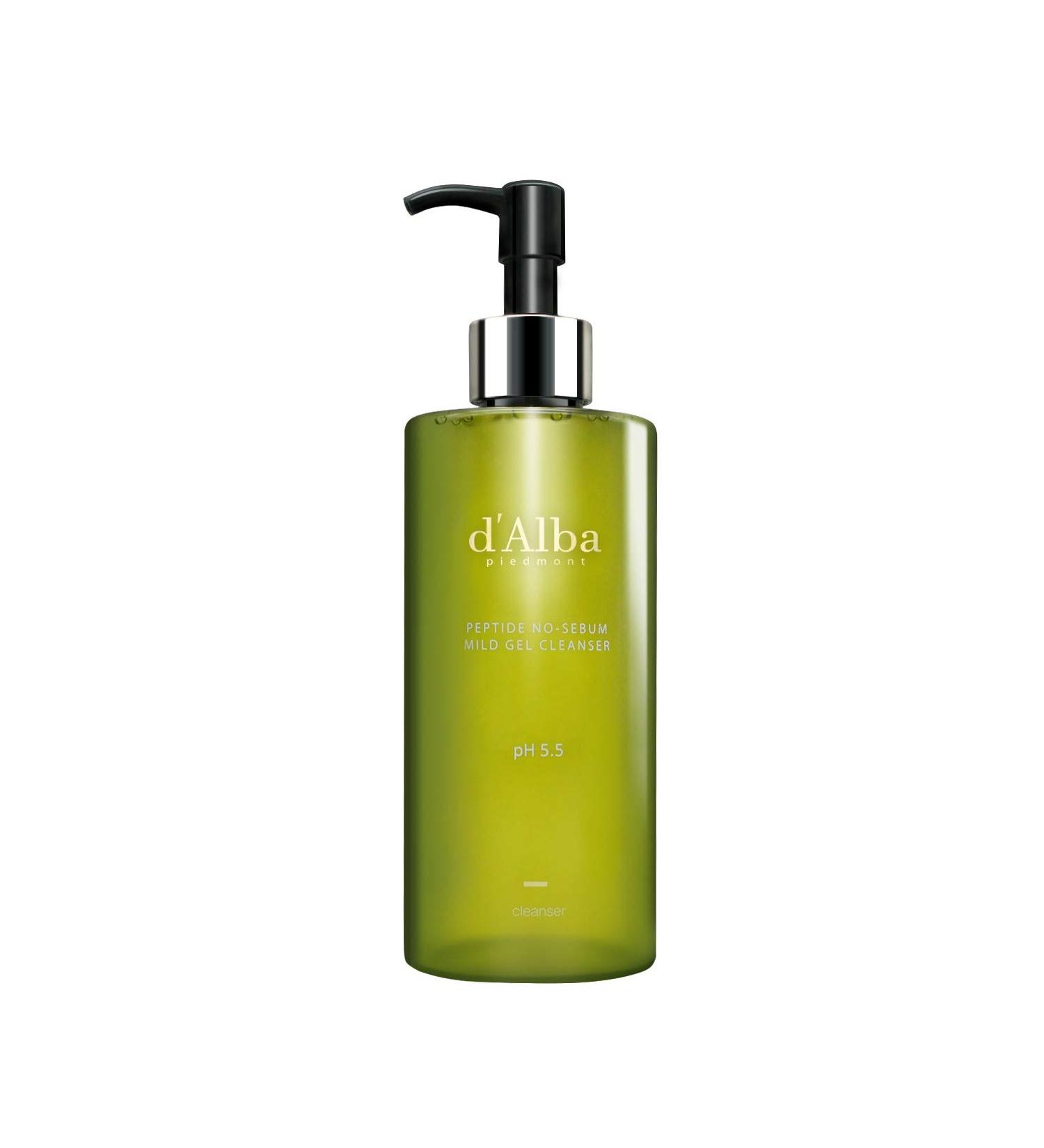 Dâ€™Alba Peptide No-Sebum Mild Gel Cleanser 10.14 fl oz - Best for Oily Skin & Gentle Cleansing - Buy Online on GoSupps.com