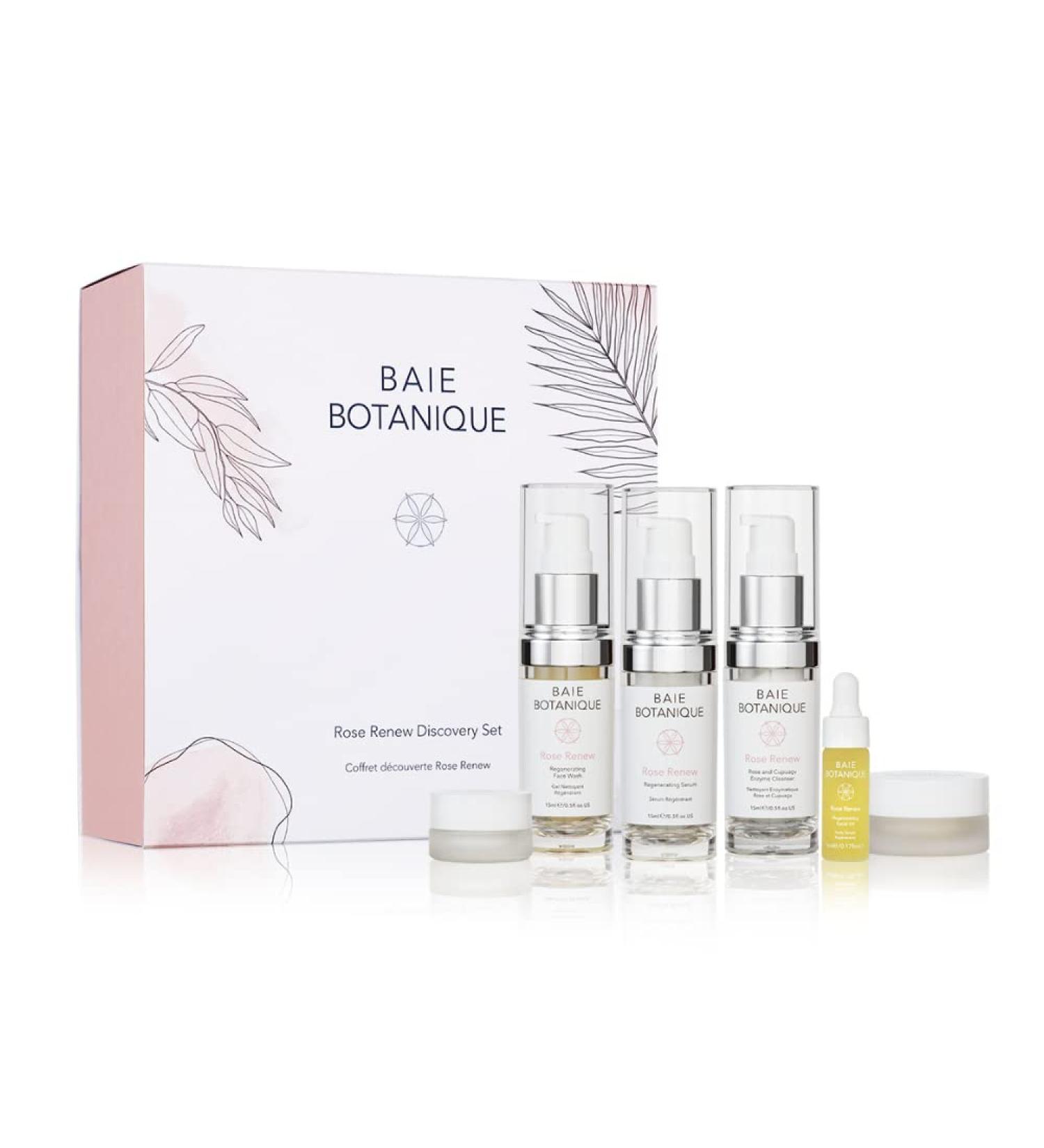 Baie Botanique Rose Renew Discovery Set | Luxury Vegan Organic Skincare | Multi-Award-Winning 6 Step Routine for Radiant Skin - Buy Online on GoSupps.com