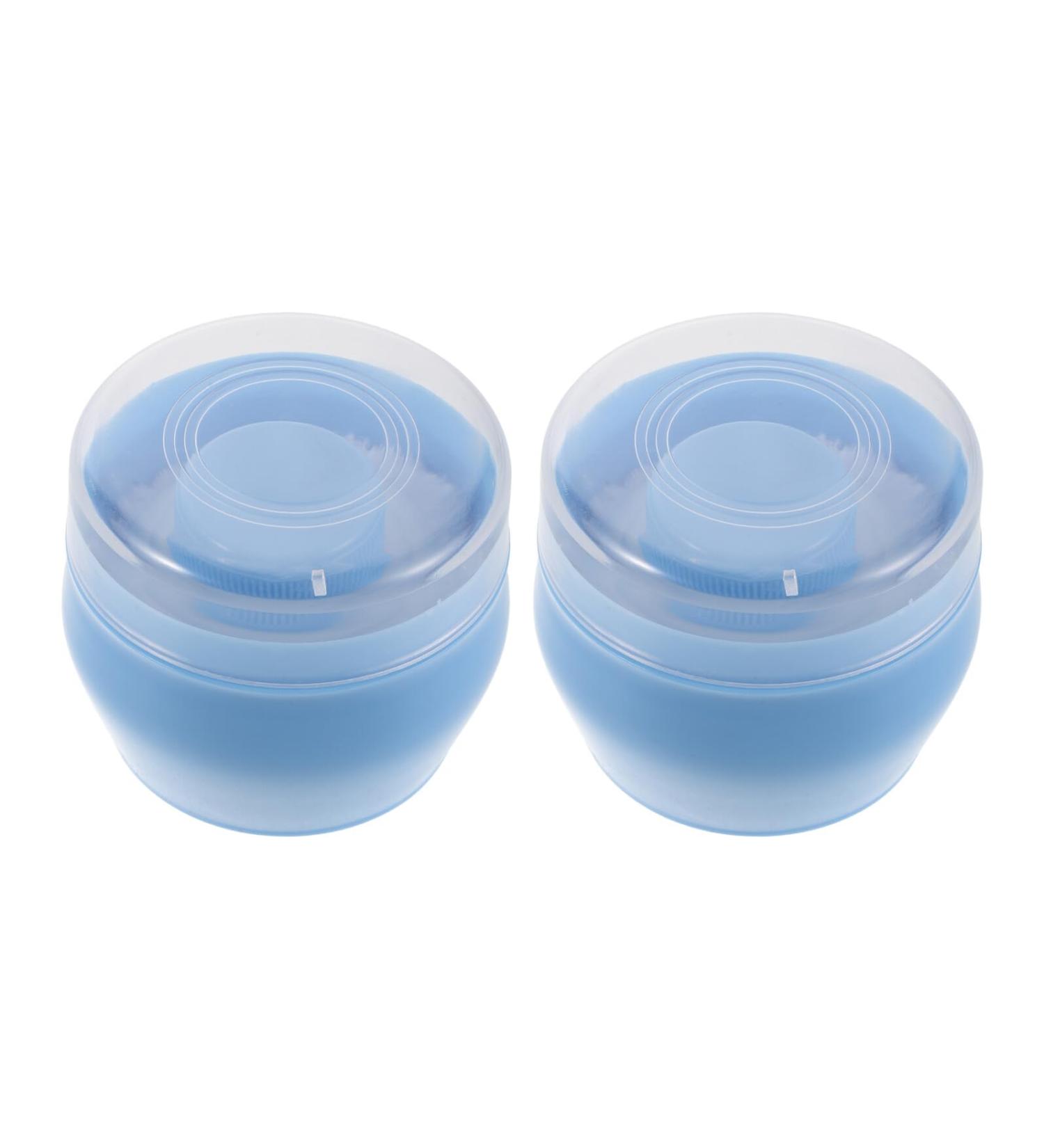 ibasenice Lot de 2 Bo tes Poudre avec Houppette Douce Bleue Pot de Poudre Portable Format Voyage B b L ger et S curis pour Soins Corporels et D placements - Buy Online on GoSupps.com
