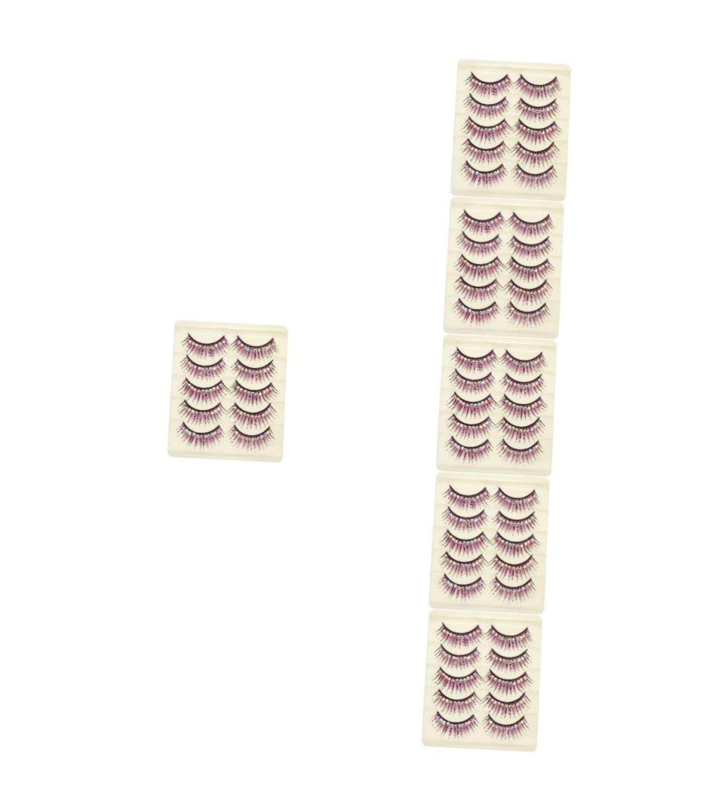 Didiseaon 30 Pairs Fluffy extend False Eyelashes With diamond Fake eyelashes eyelashes fluffy clothing Cosmetic bag make up flash strip lashes colored fake lashes - Buy Online on GoSupps.com