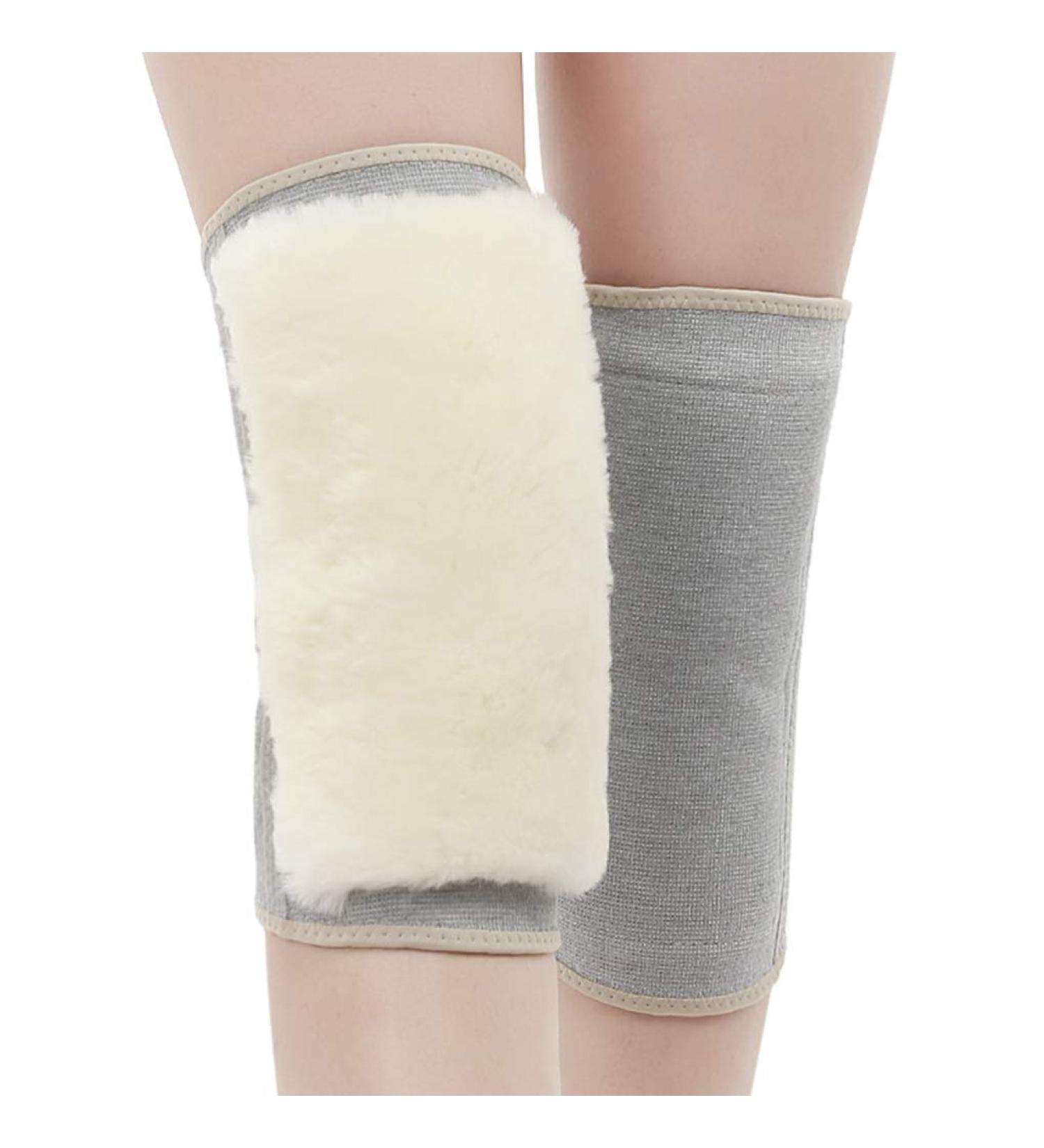 Buy Men's & Women's Cashmere Knee Braces | Thermal Wool Knee Warmers for Cycling Skiing & Running - Grey - Buy Online on GoSupps.com