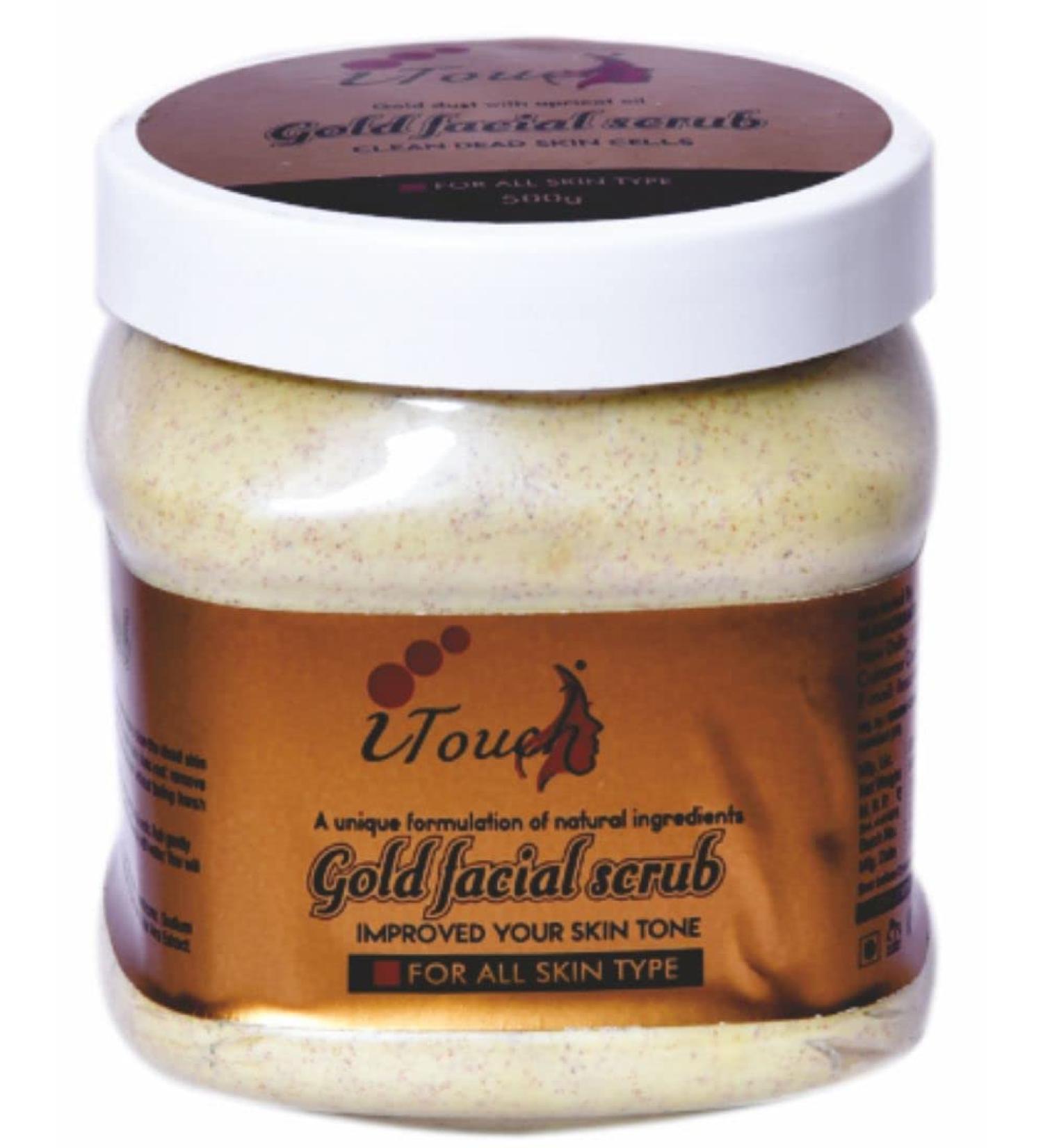 PRZX Gold Face & Body Scrub 500ml Gentle Exfoliating Cream for Smooth & Refreshed Skin Natural Ingredients Suitable for All Skin Types - Buy Online on GoSupps.com
