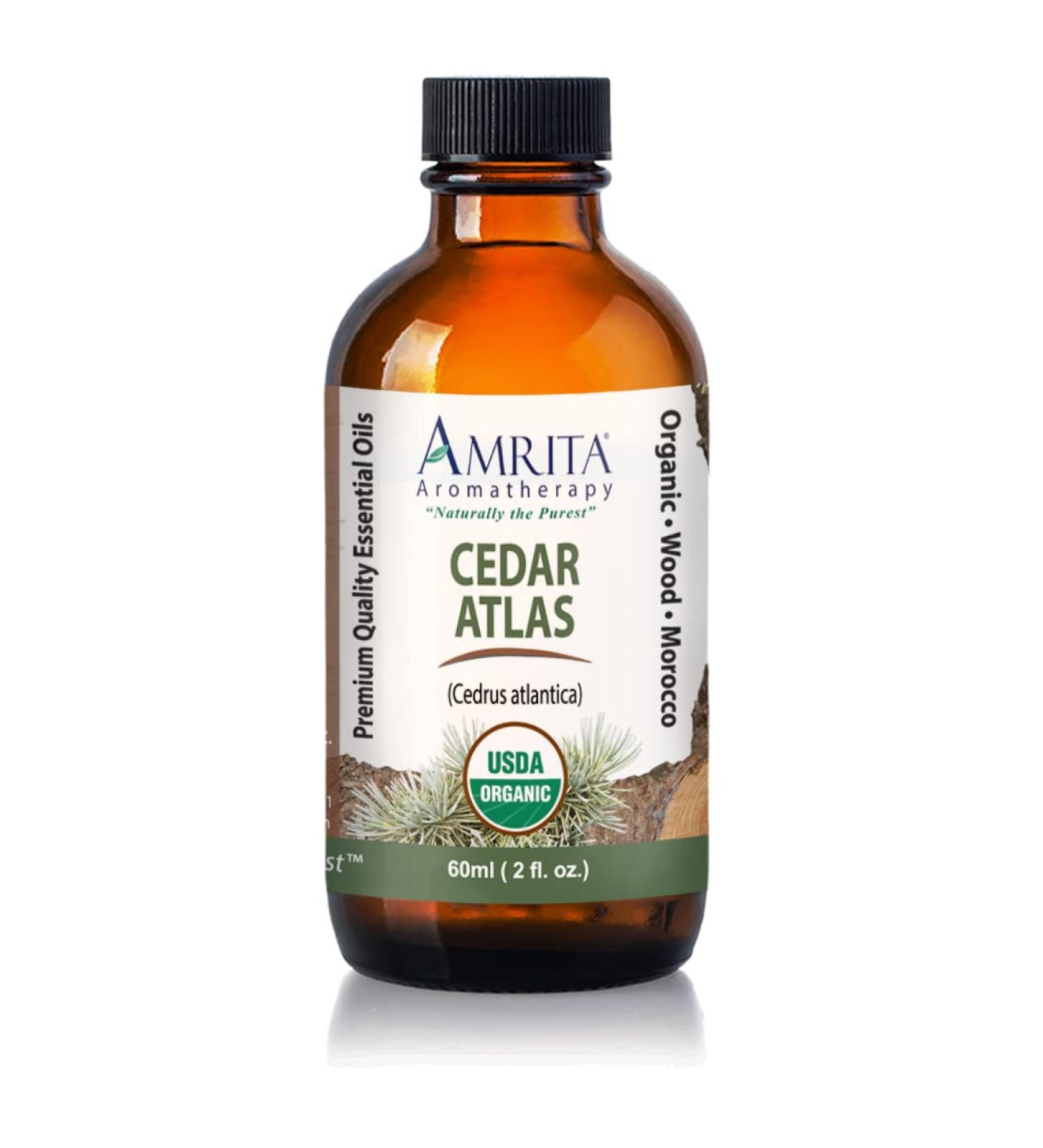 Organic Cedar Atlas Essential Oil 100% Pure Undiluted Cedrus atlantica Therapeutic Grade Premium Quality Aromatherapy Oil Tested & Verified 60ML 2 Fl Oz (Pack of 1) - Buy Online on GoSupps.com