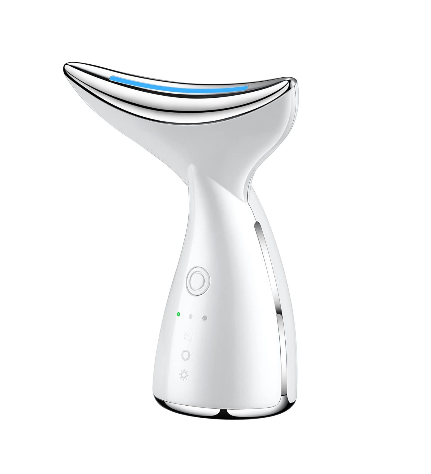 VOFEL Facial Neck Massager - Electric Face Neck Lifting Massager with Heat & Massage Modes for Wrinkles - White - Buy Online on GoSupps.com