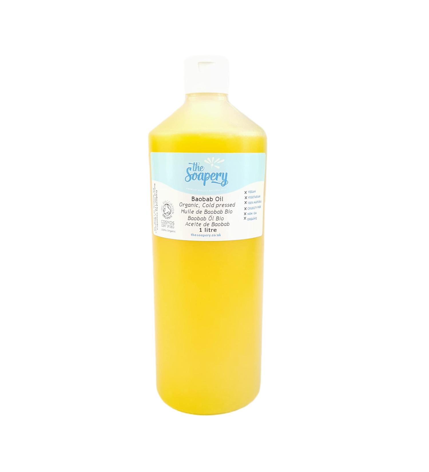 Baobab Oil Organic 1 Litre - Cold Pressed Raw Pure Unrefined