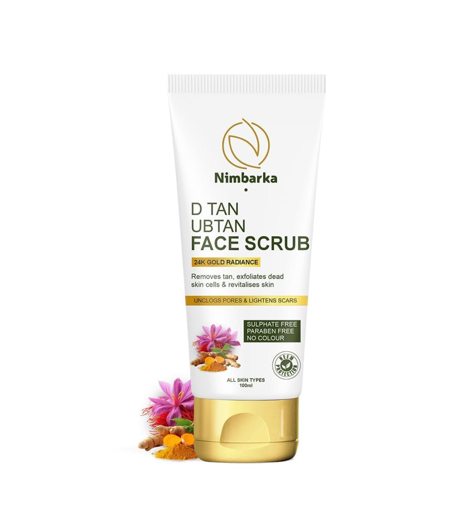 BEMT D-Tan Ubtan Face Scrub 100ml 24K Gold Glow Exfoliating & Brightening Removes Impurities Unclogs Pores Sulfate & Paraben-Free Neem Infused Suitable for All Skin Types - Buy Online on GoSupps.com