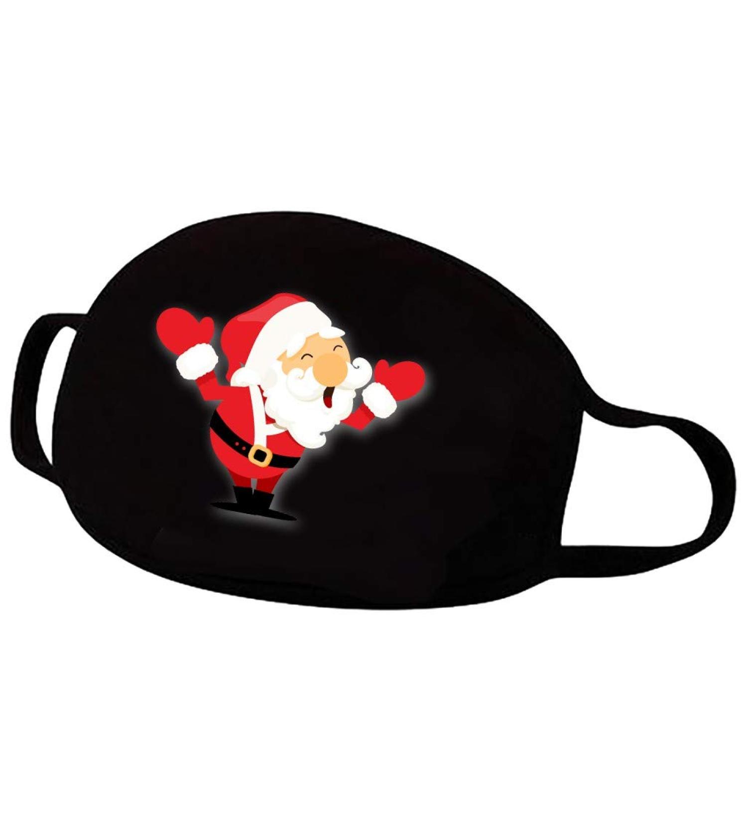 Riou Christmas Mundschafts Neckuch Santa Claus Elk Motor Washing Cotton Mouth and Nose Protection Outdoor Motorbous Multi -function cloth for couple (K)