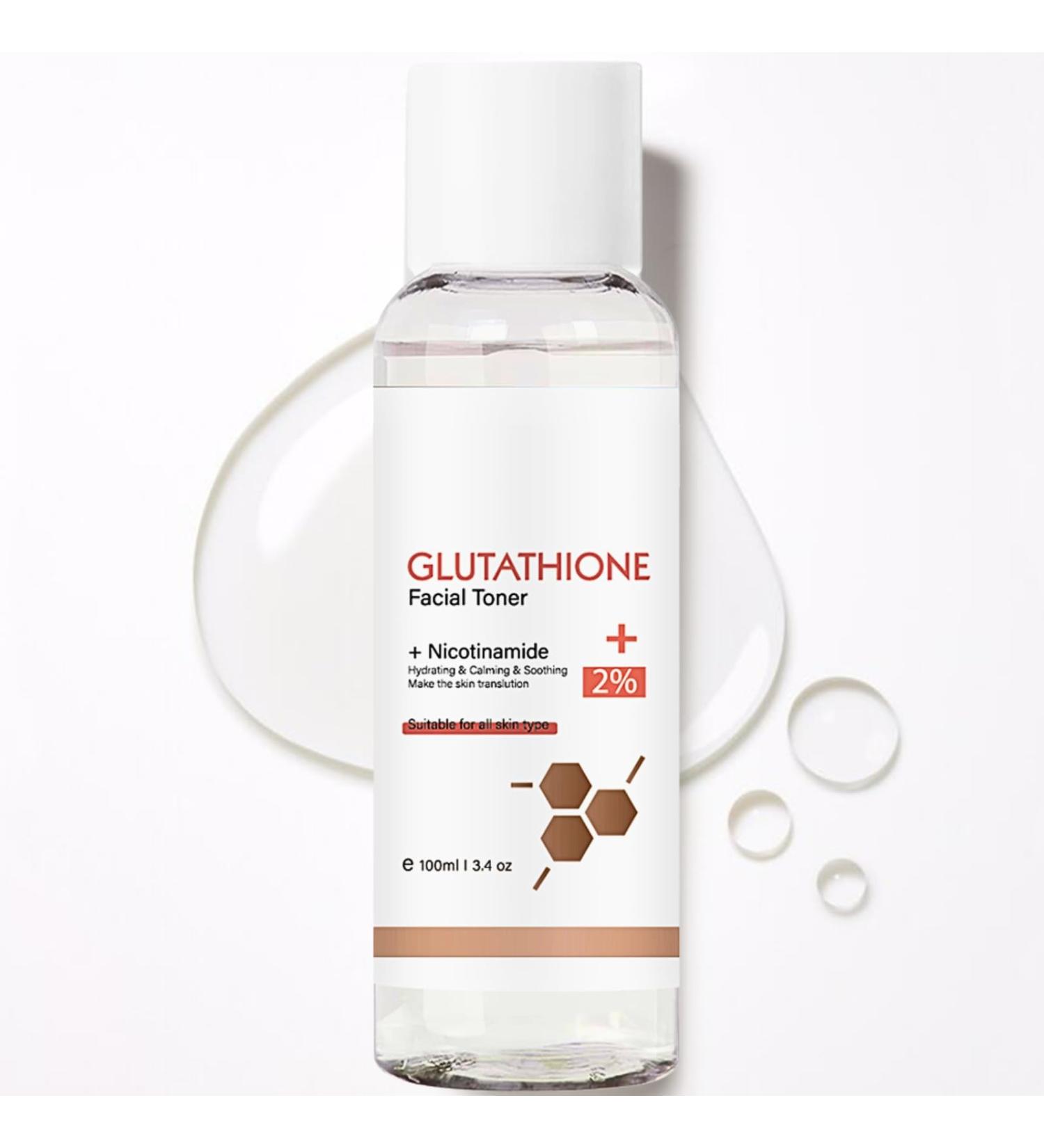 Glutathione Face Toner - 2% Niacinamide Toner for Face Hydrating Toner Even Skin Tone Oil-Control Korean Toner Skincare Shrink Pores Exfoliating Toner for All Skin - Buy Online on GoSupps.com