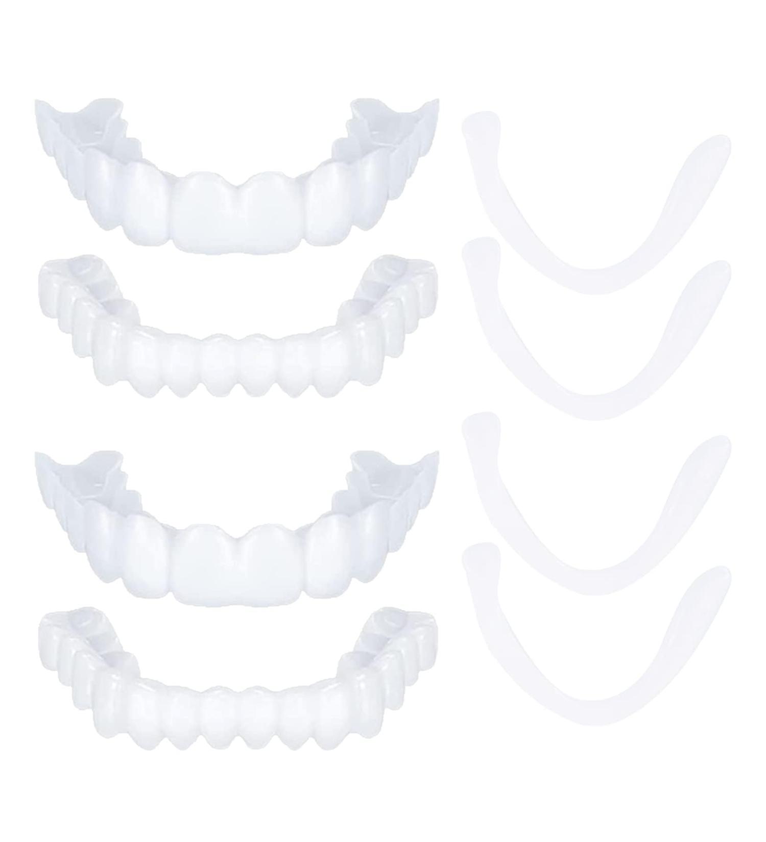 Buy WTTFC 2 Couples Detier Provisoire - Lightning Dentures & Cosmetic Veneers Set | Perfect False Teeth for Men & Women - International Shipping - Buy Online on GoSupps.com