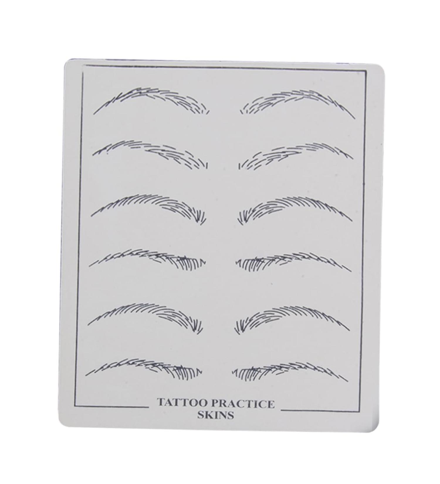  Beatifufu Realistic Eyebrow Training Skin 6 Pieces Double Sided For Microblading Training Artistic Development - Buy Online on GoSupps.com