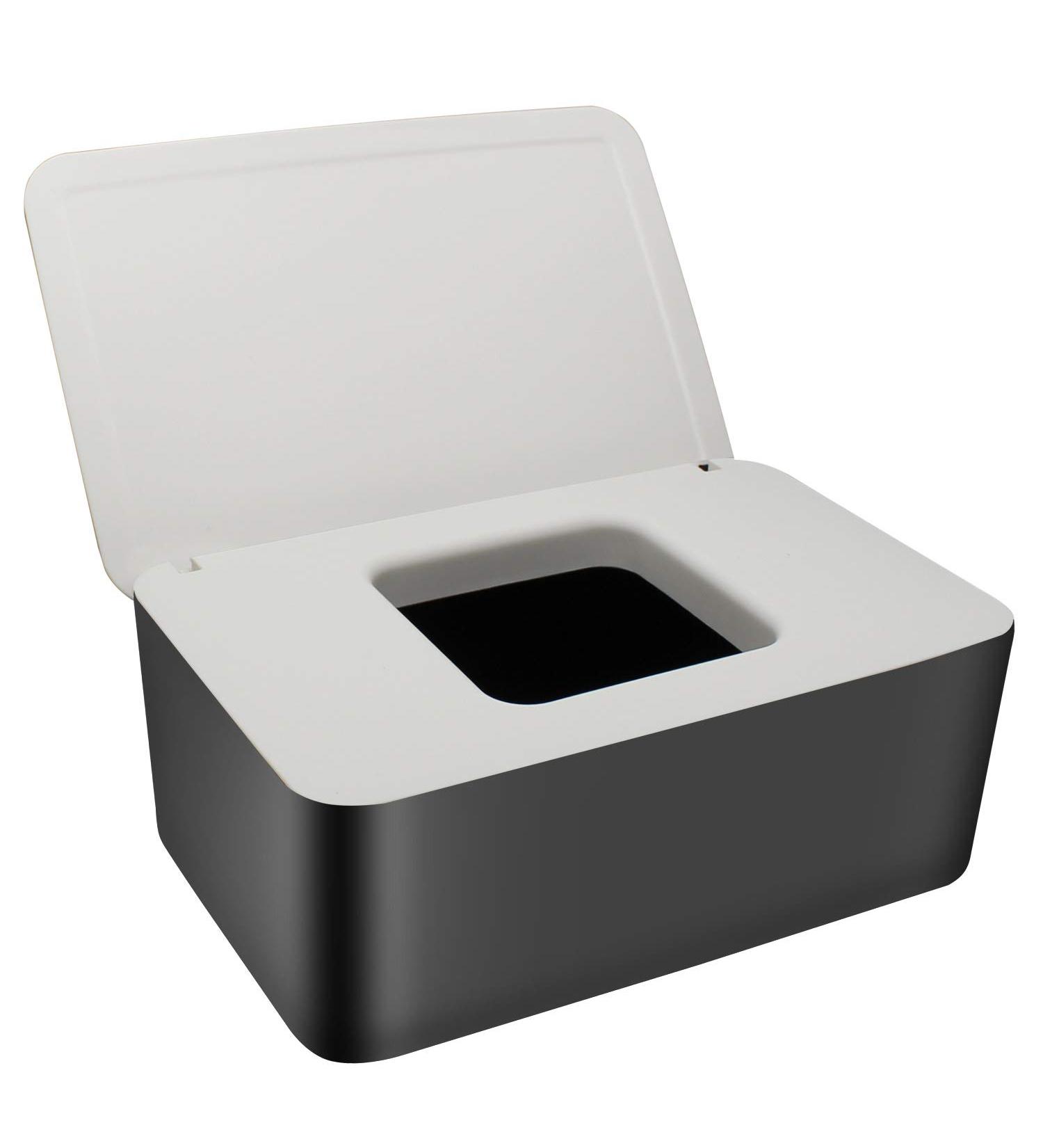 WJMY Wet Wipes Box - Versatile Wet Toilet Paper & Baby Towel Storage | Black & White Plastic Organizer - Buy Online on GoSupps.com